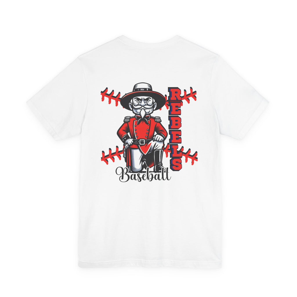 Rebel Baseball Tee, Unisex Short Sleeve Shirt, Graphic T-Shirt, Sporty Apparel, Casual Wear, Gift for Fans