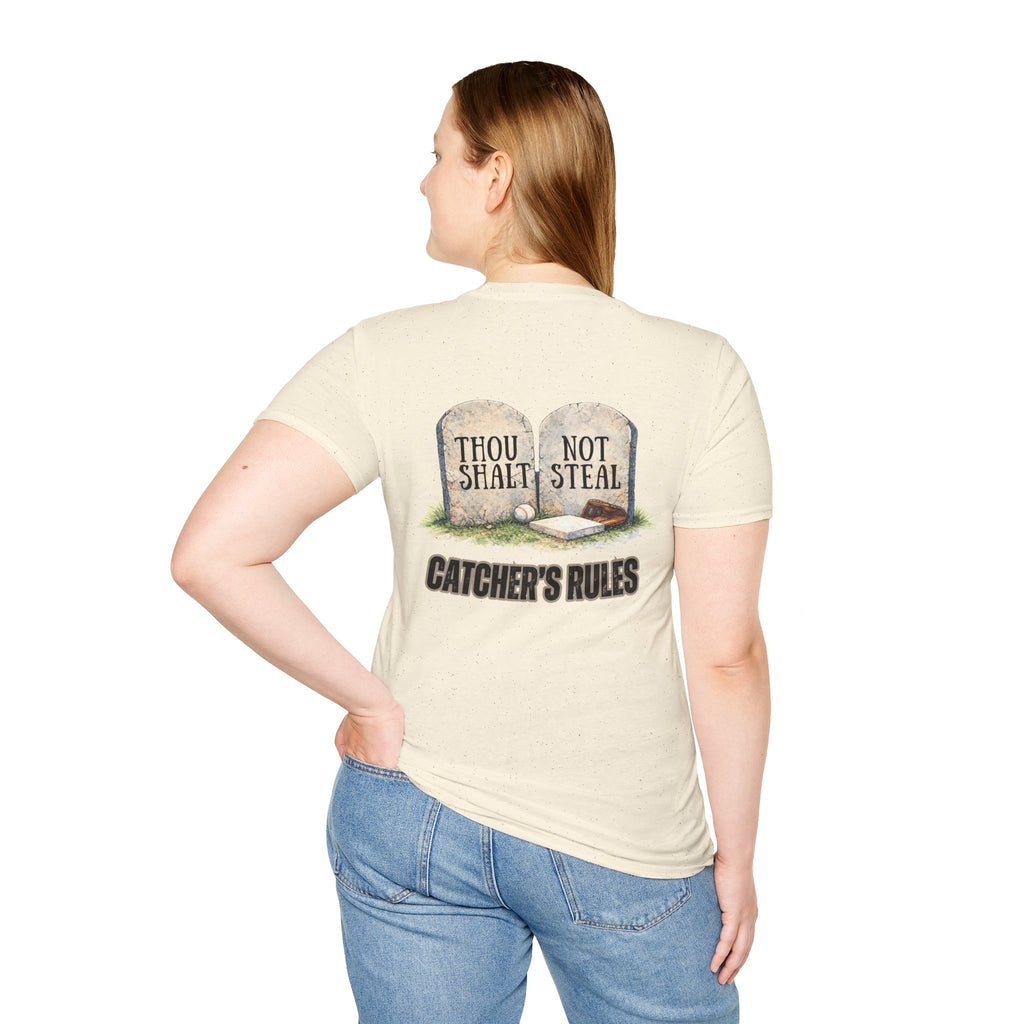 Thou Shalt Not Steal T-Shirt | Stone Tablets, Humor, Back Graphic