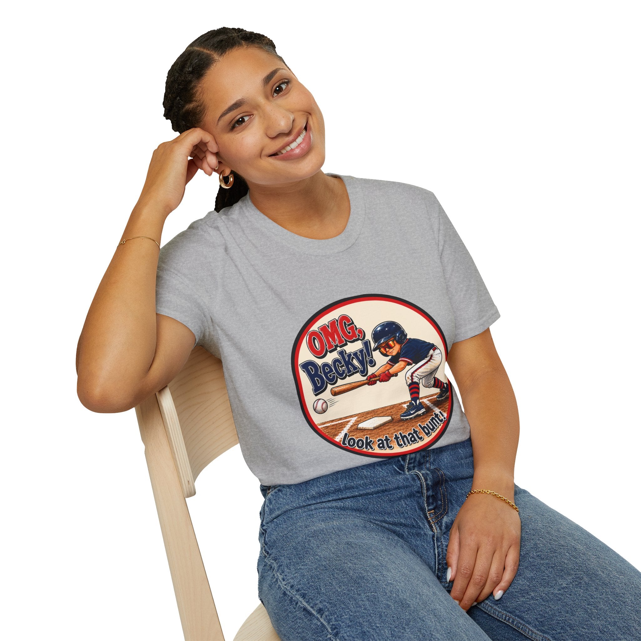 OMG Becky 'Look at That Bunt' Baseball T-Shirt — Retro Batter Graphic Tee