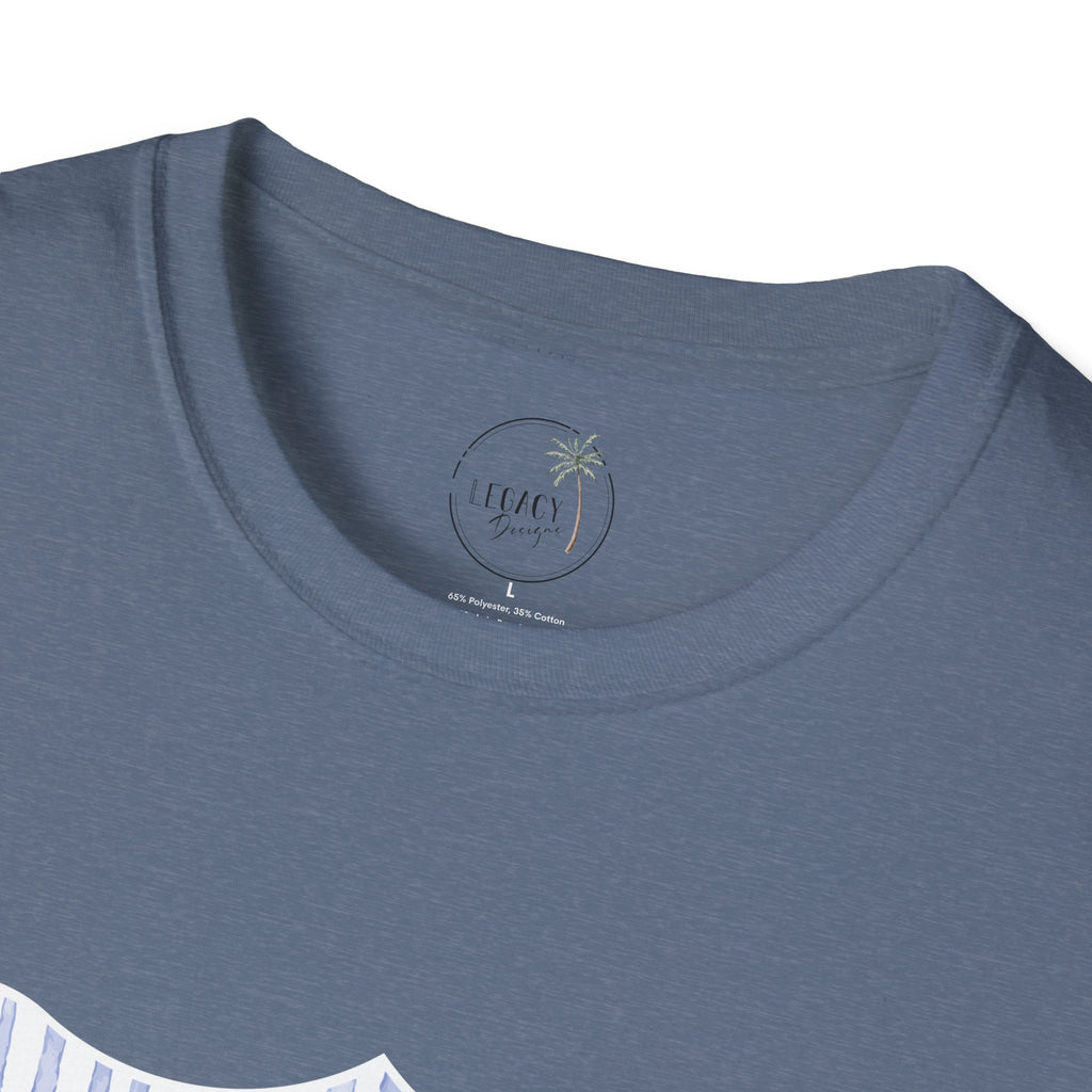 Hit the Dang Ball T-Shirt | Baseball Graphic, Red White Blue Stripes