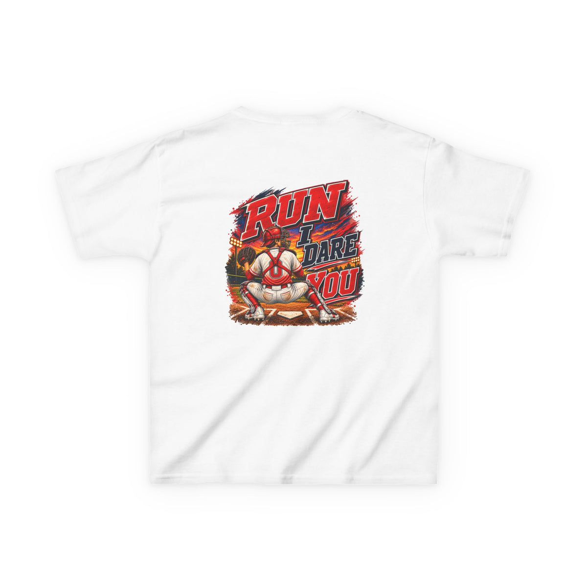 Baseball Catcher Kids Tee I Dare You Graphic tee