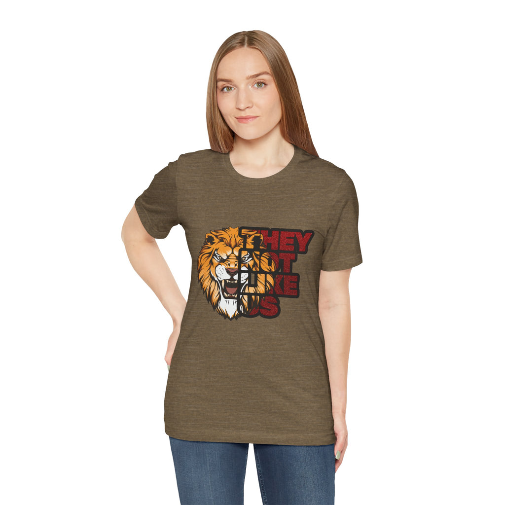 Lion They Not Like Us T-Shirt | Bold Graphic Tee | Sports Fan Pride Shirt | Liberty Lions Tee | Game Day Outfit