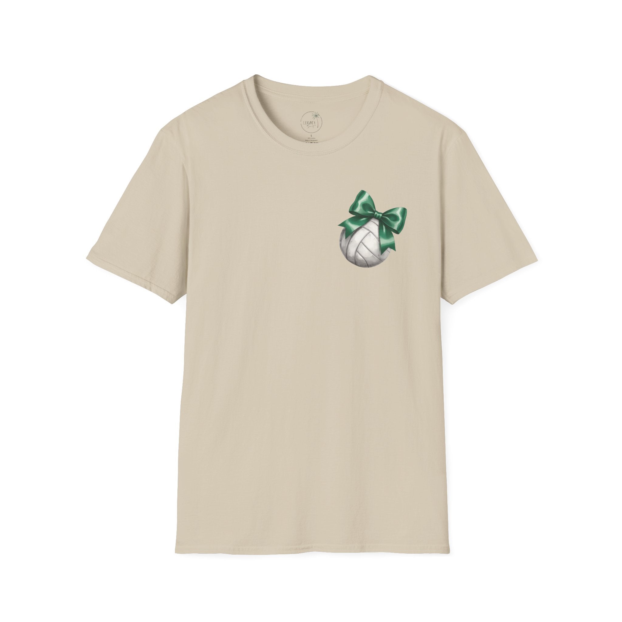 Green Bow Volleyball Falcons T-Shirt | Sports Team Spirit