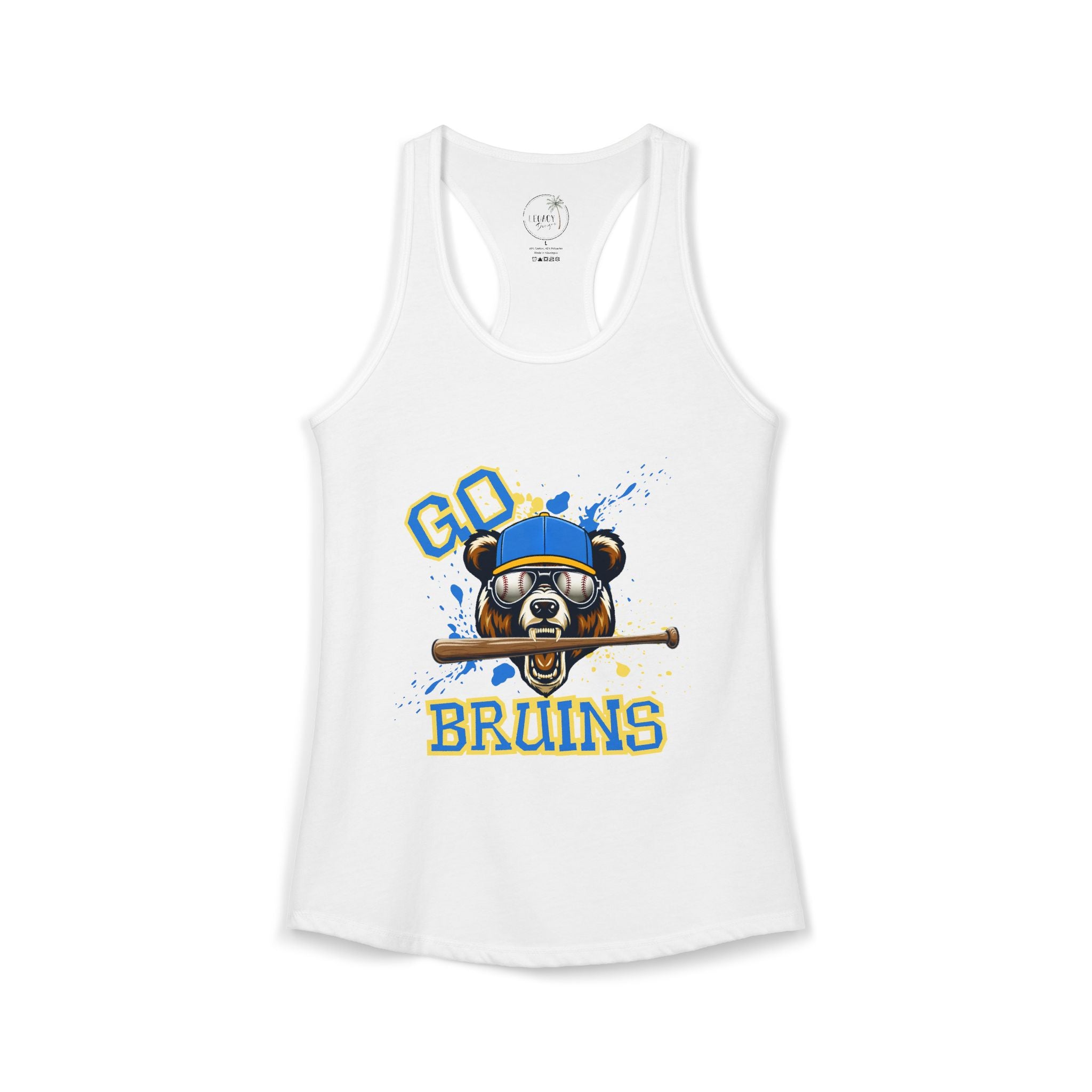 Go Bruins Baseball Women's Ideal Racerback Tank