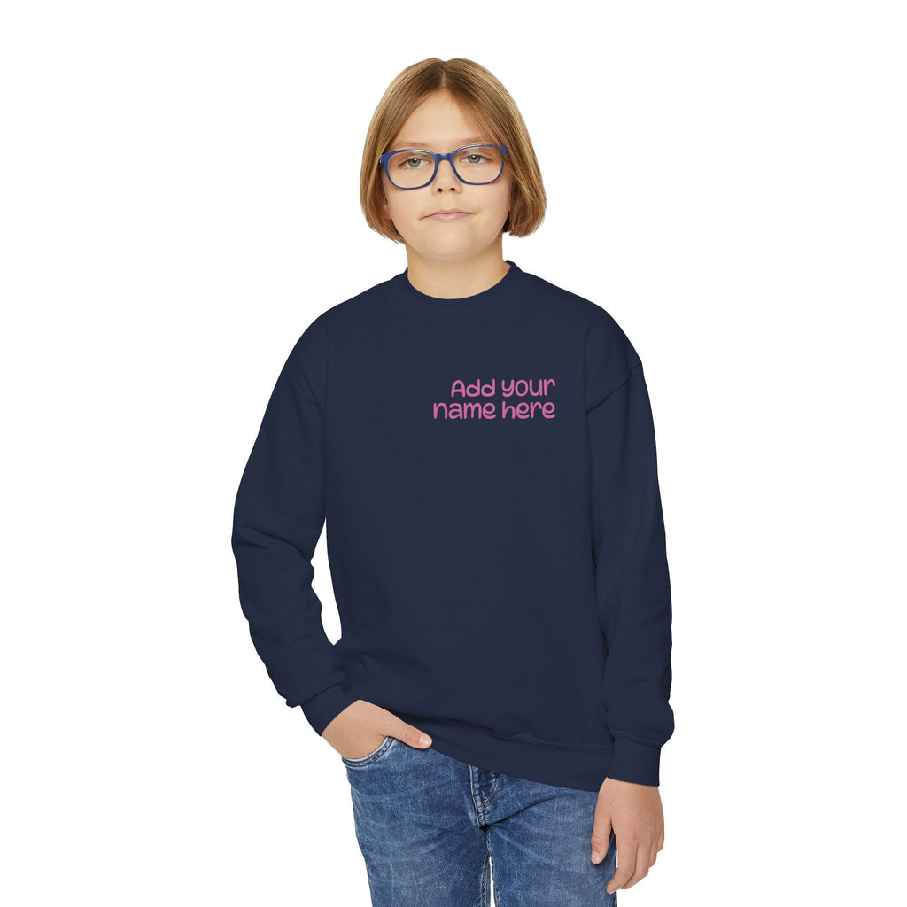 Custom Youth Dance Lovers Crewneck , Personalized Gift for Kids, Dance Sweatshirt, Fun Fashion for Youth, Kids' Activewear