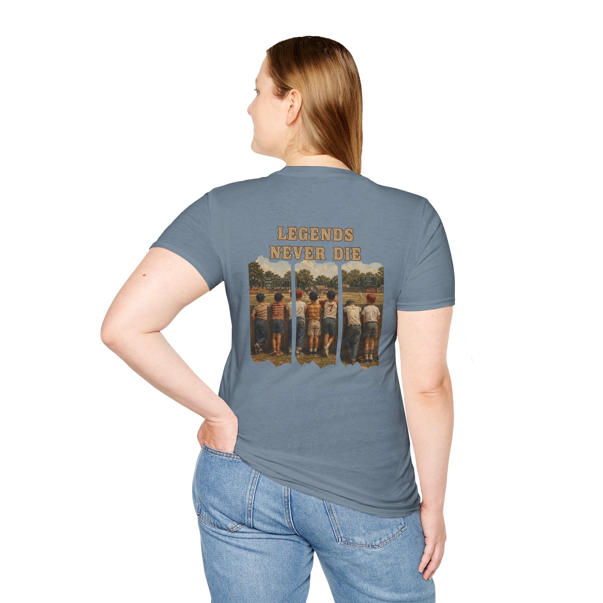 Vintage Baseball Shirt Legends Never Die | Nostalgic Baseball Tee | Baseball Dad Gift | Youth Baseball Mom Shirt | Retro Baseball Graphic