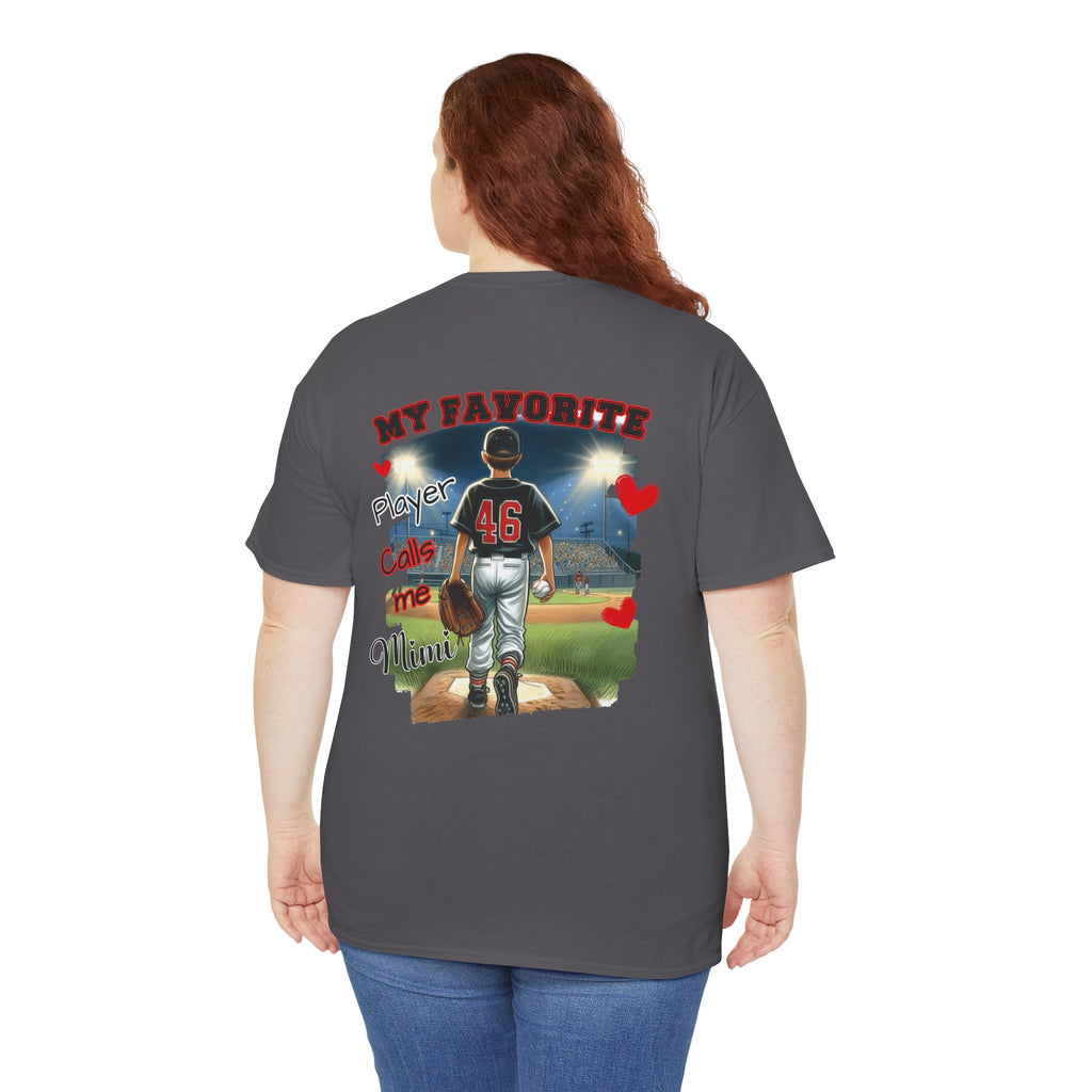 Baseball MIMI Tee - My Favorite Player Calls Me MIMI Gift for Sports Lovers, Family Support Tee