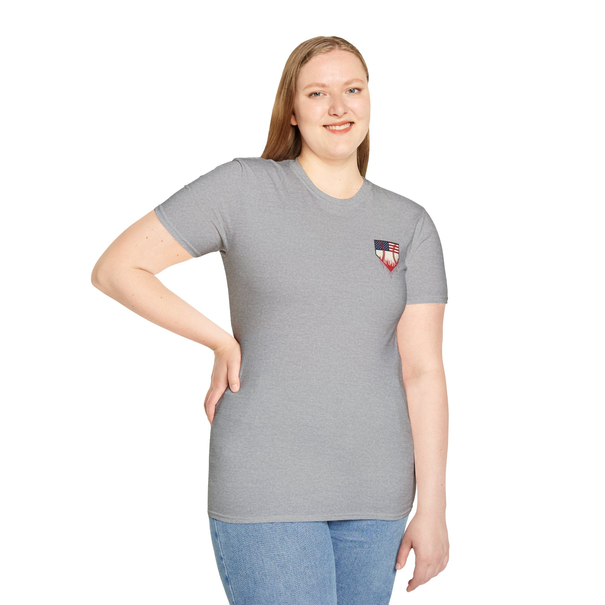 Rebels American Flag Baseball T-Shirt |American Flag Home Plate Drip Design