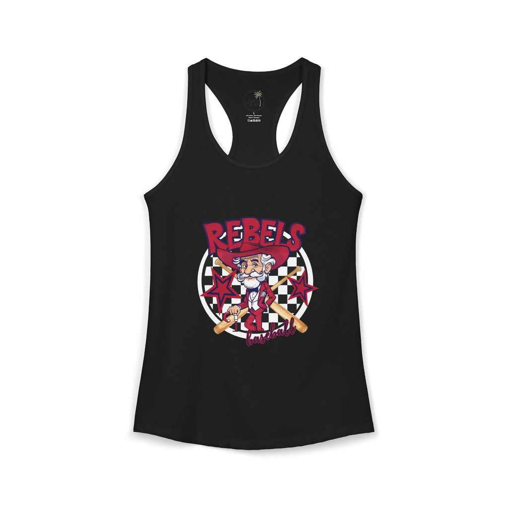 Rebels Baseball Tank Women's Ideal Racerback Tank