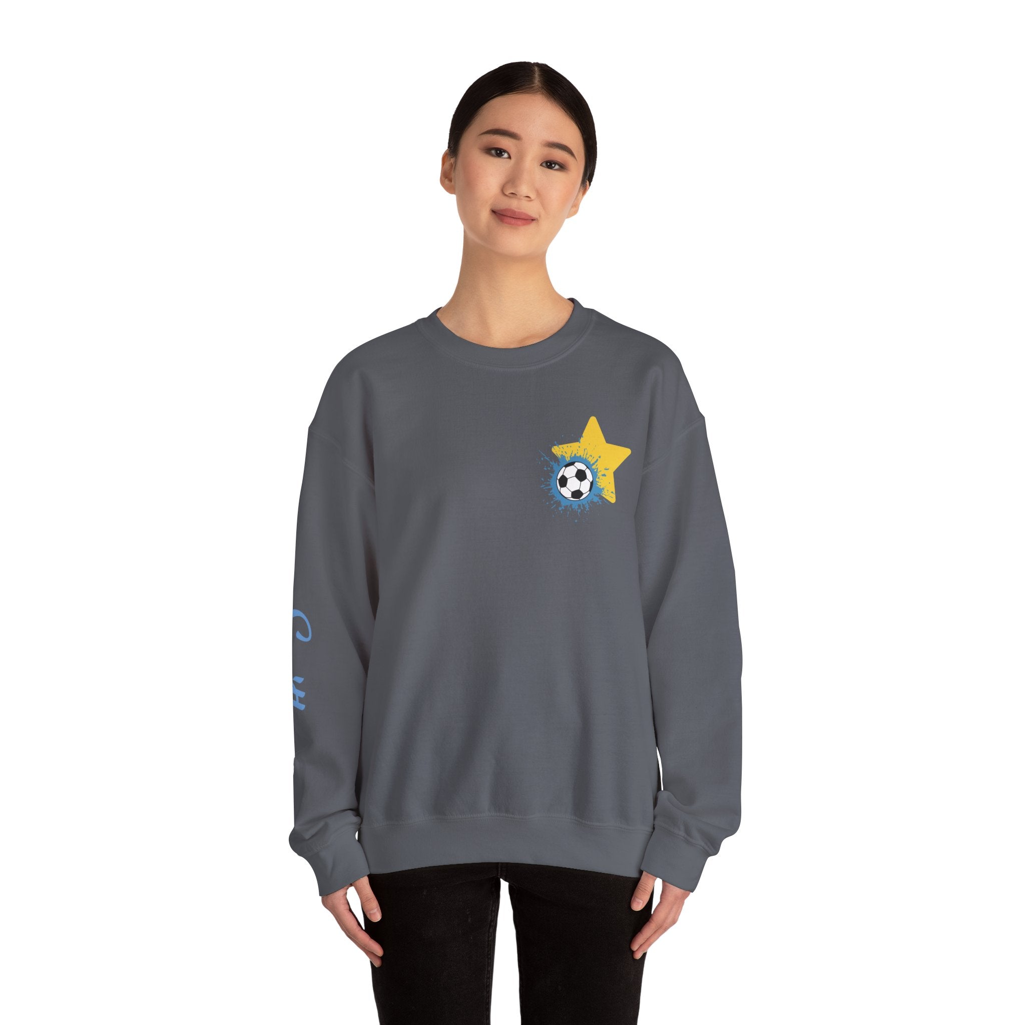 Heritage Patriots Soccer Player Graphic Sweatshirt | My Favorite Player Calls Me Mom, Custom Name Option
