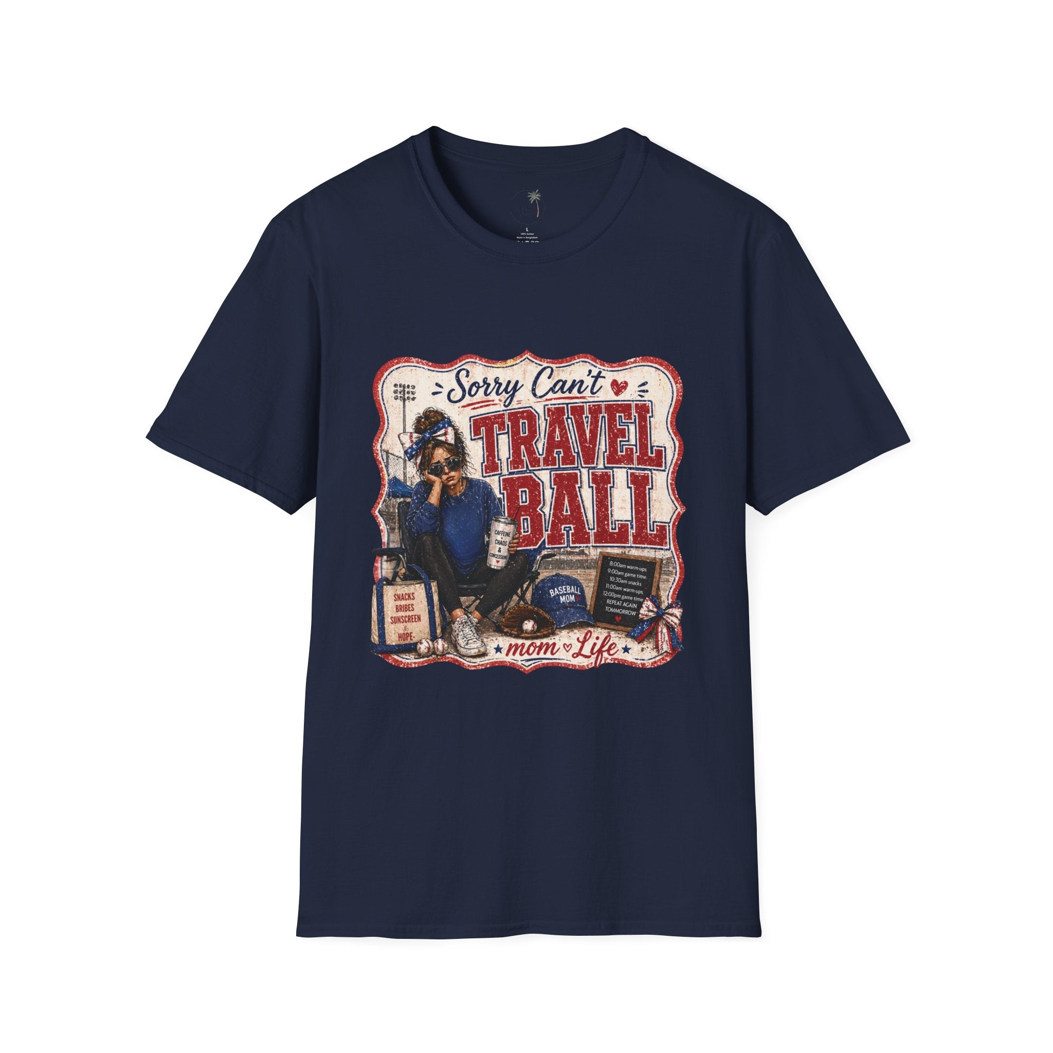 Funny Travel Baseball Mom Shirt, Weekend Tournament Mom Tee, Relatable Sports Mom Graphic, Chaotic Mom Life Tee