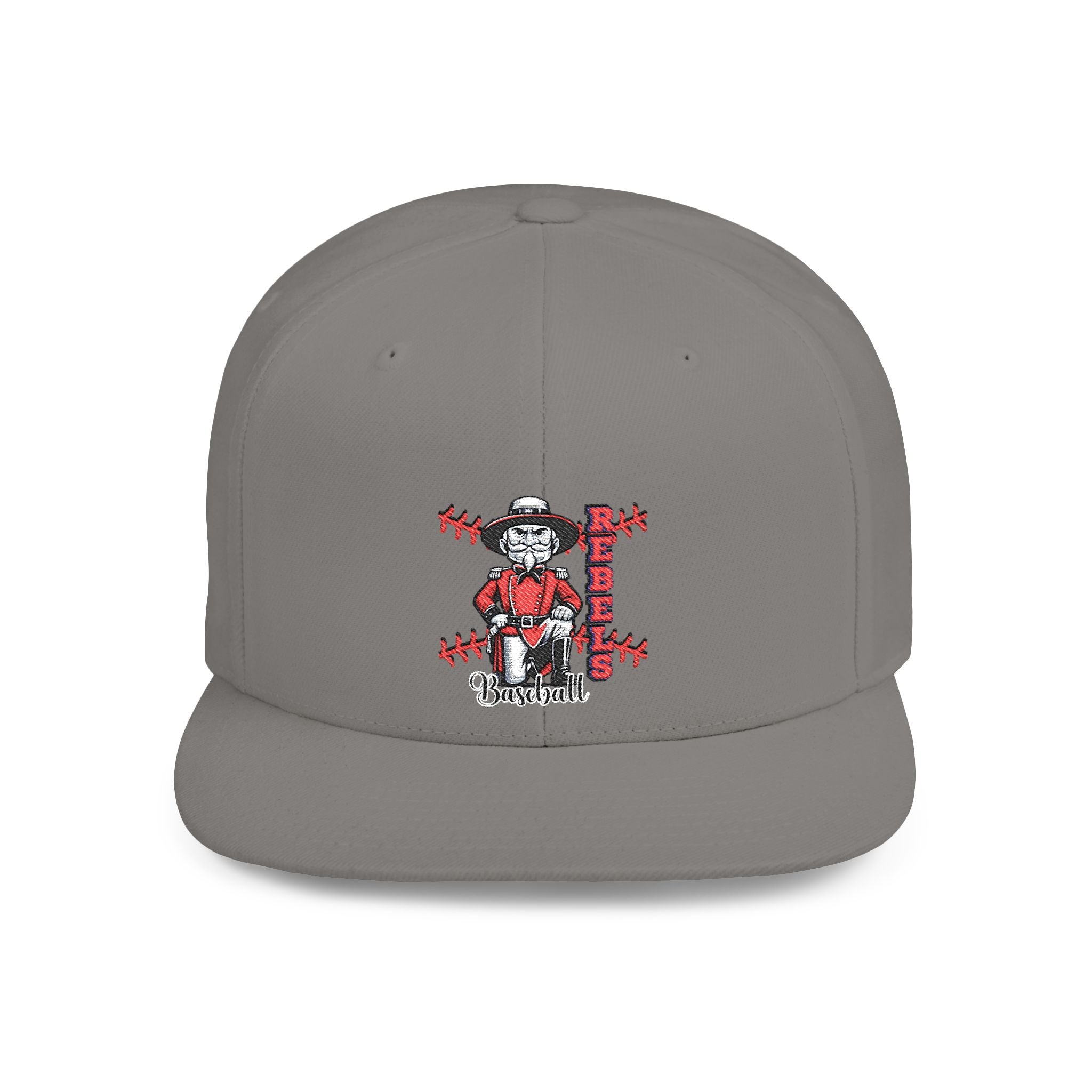 Rebels Baseball Flat Bill Snapback, Sports Mom/Dad, Game Day gear