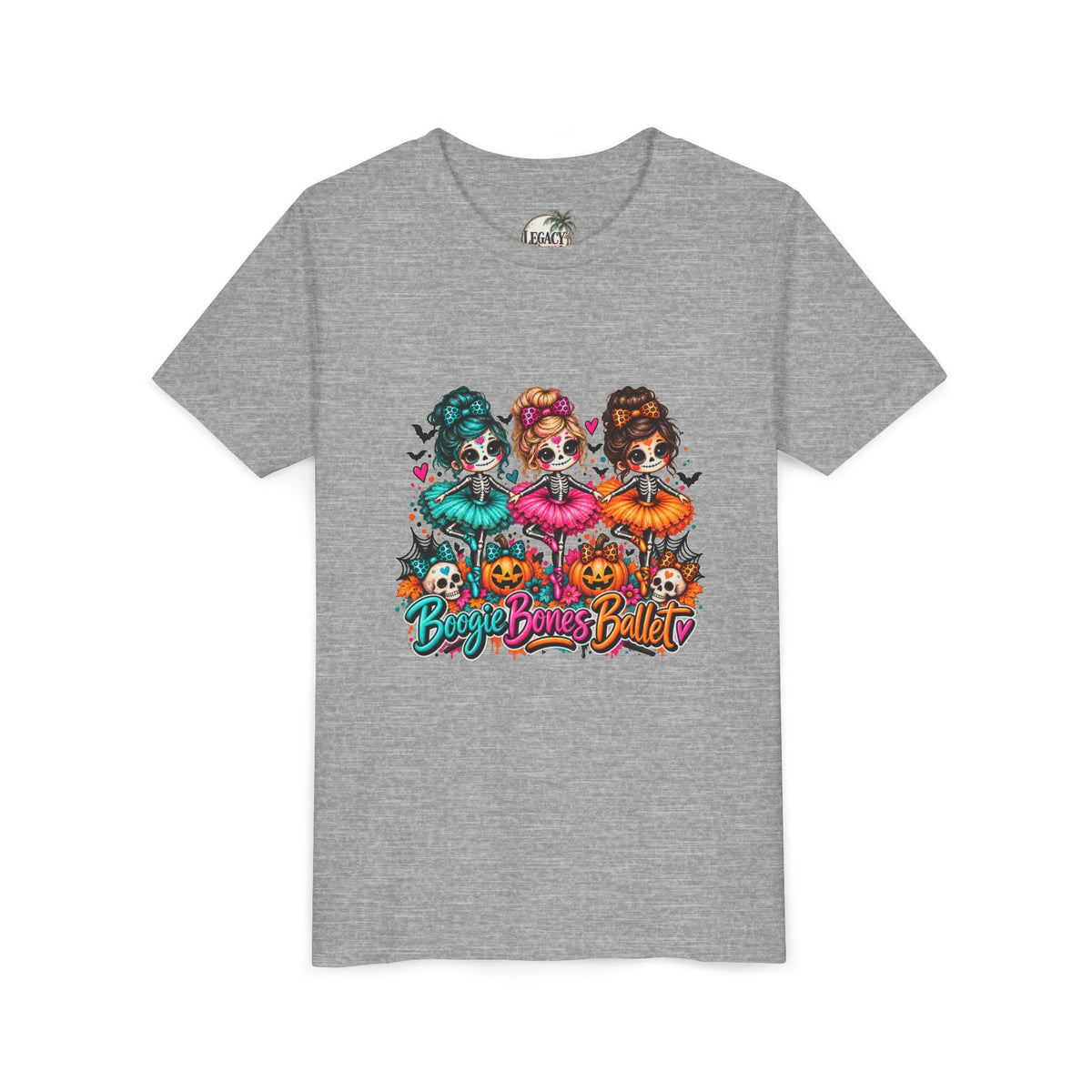 Boogie Bones Ballet Halloween T-Shirt | Cute Skeleton Ballerina Tee for Kids | Girls Fall Outfit | Spooky Season Shirt