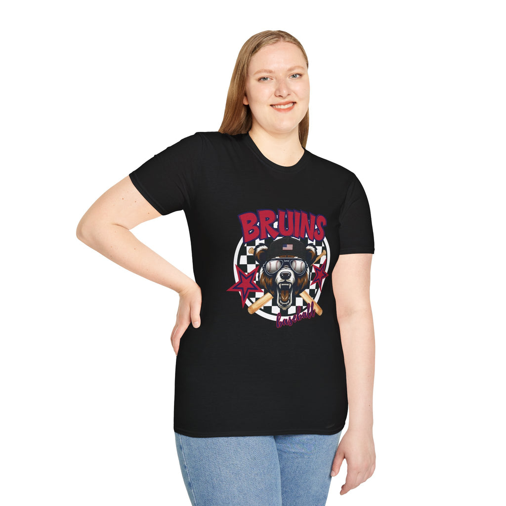 Bruins Baseball Bear T-Shirt | Vintage Helmet, Crossed Bats