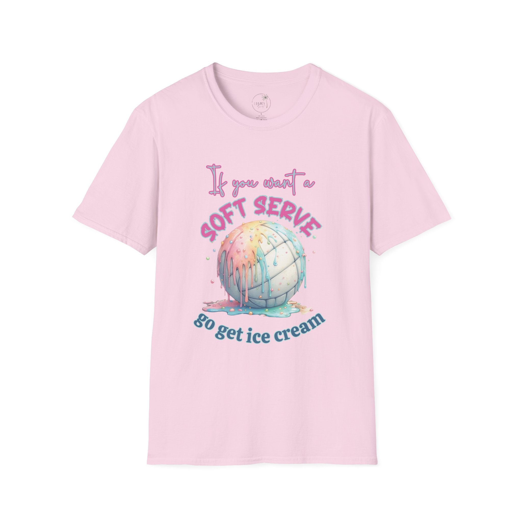 Soft Serve Volleyball Shirt, pastel ice cream graphic