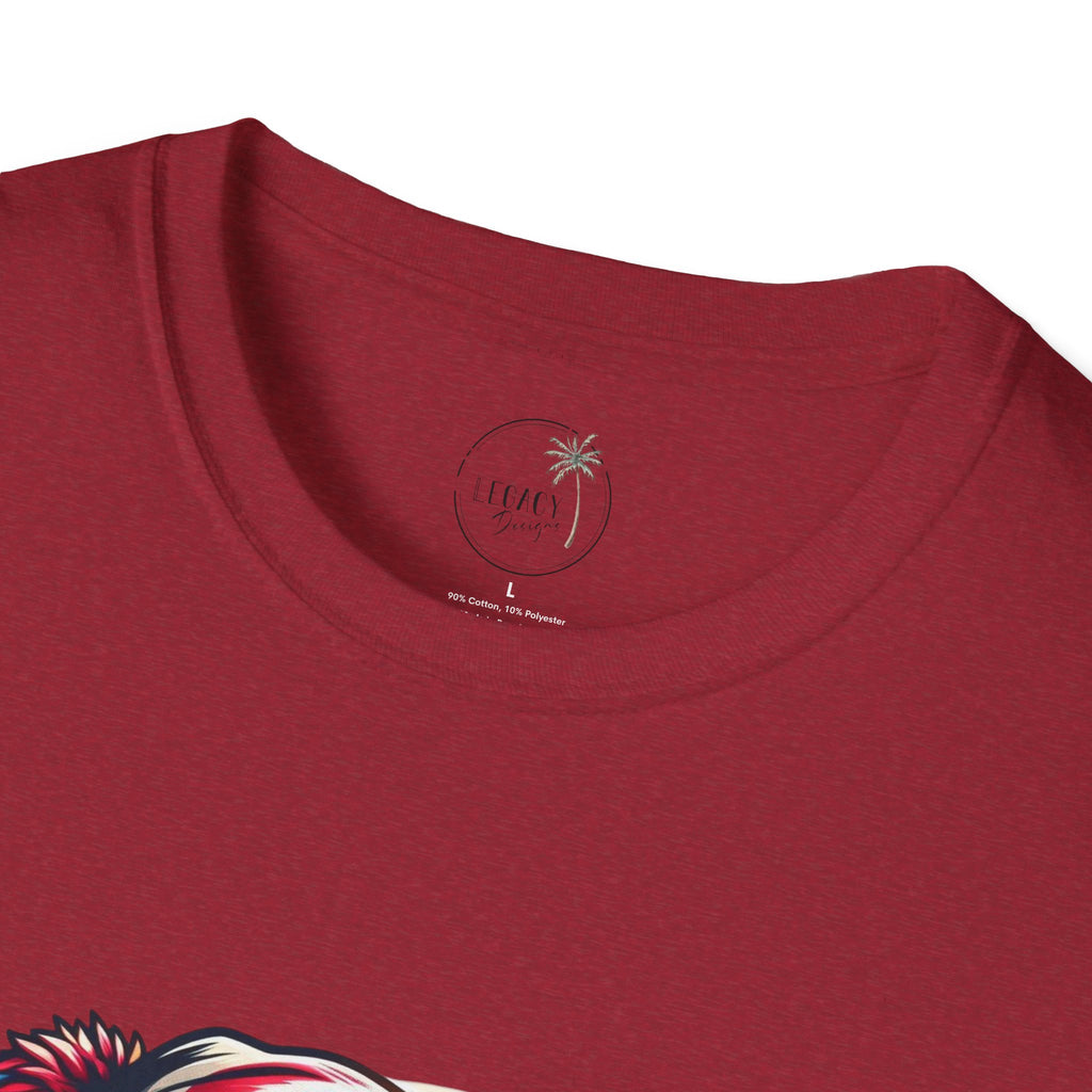 Patriotic Eagle with Beanie T-Shirt | American Flag Colors, Retro Illustration
