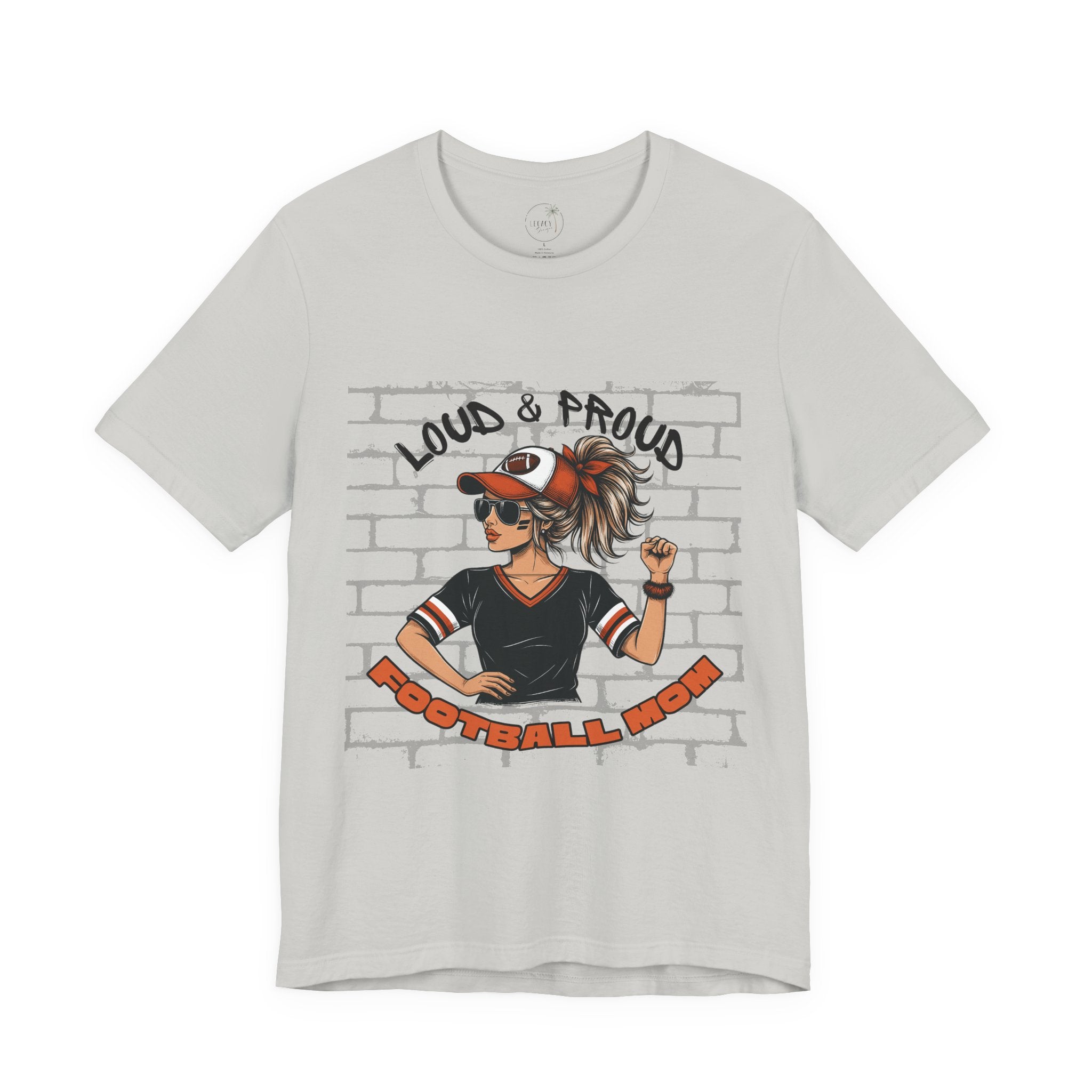 Loud & Proud Football Mom Shirt Game Day Tee for Sports Moms and Parents Support Your Player Graphic T-Shirt Game Day Outfit