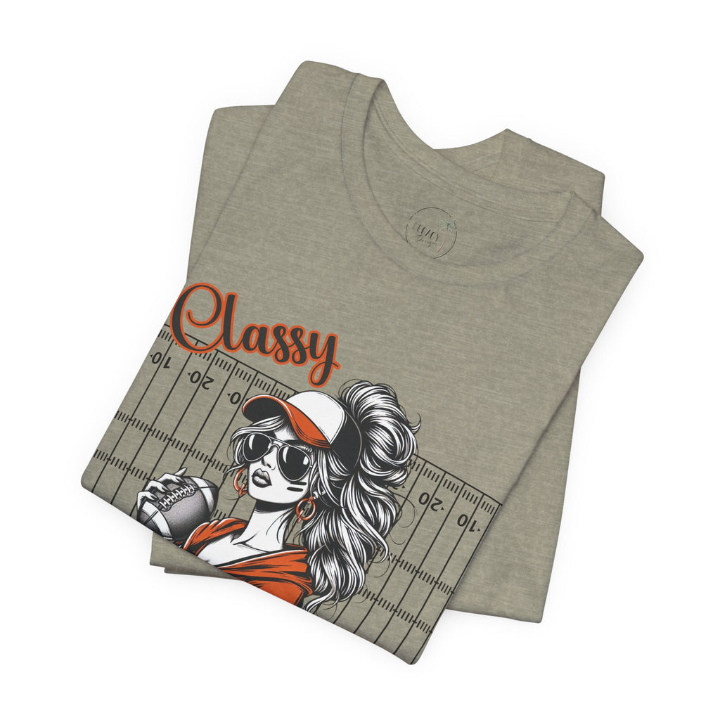 Classy Til Kickoff Football T-Shirt | Womens Game Day Tee | Cute Football Mom Shirt | Tailgate Outfit Fall Sports Fan Gift