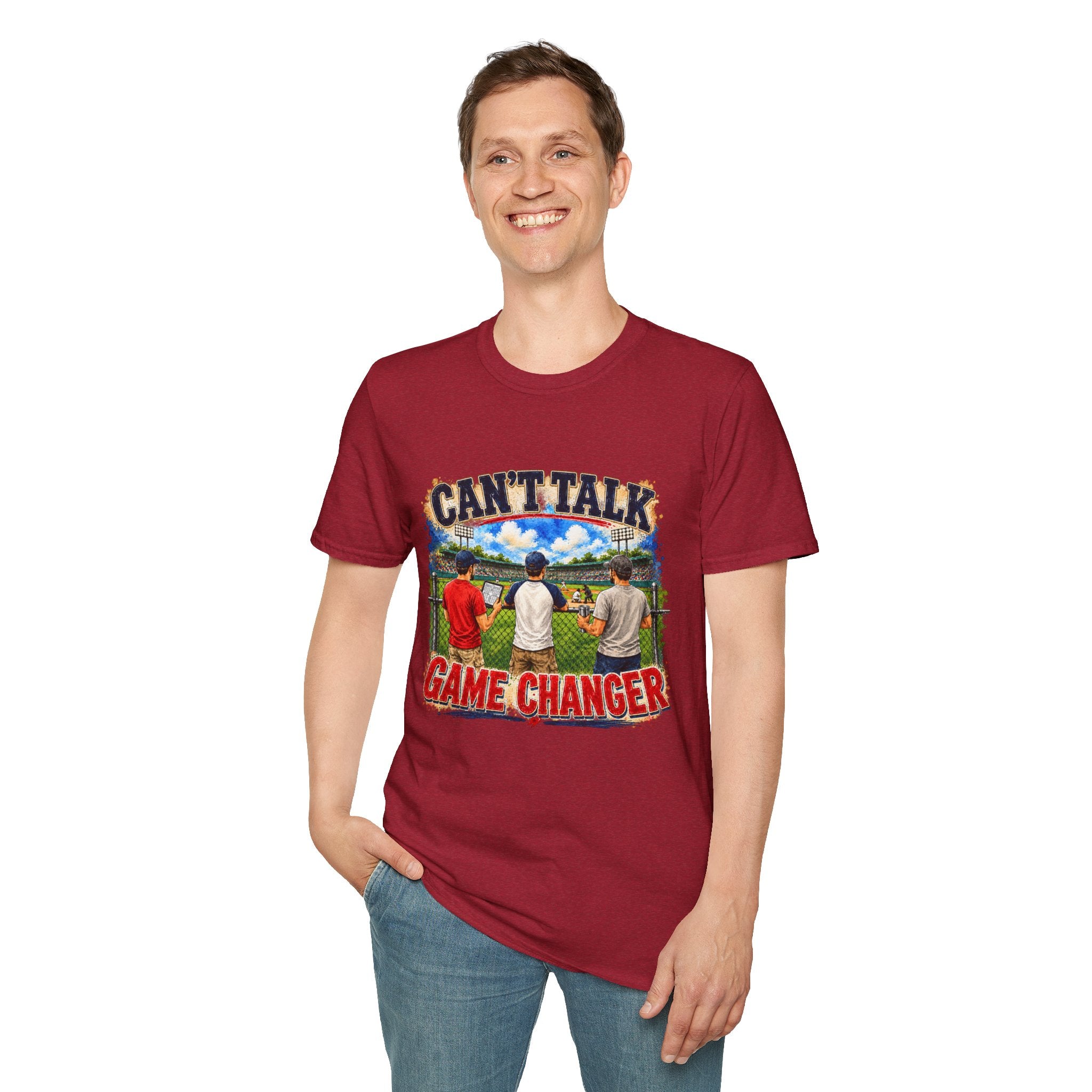 Can't Talk Game Changer T-Shirt | Baseball Field Scene