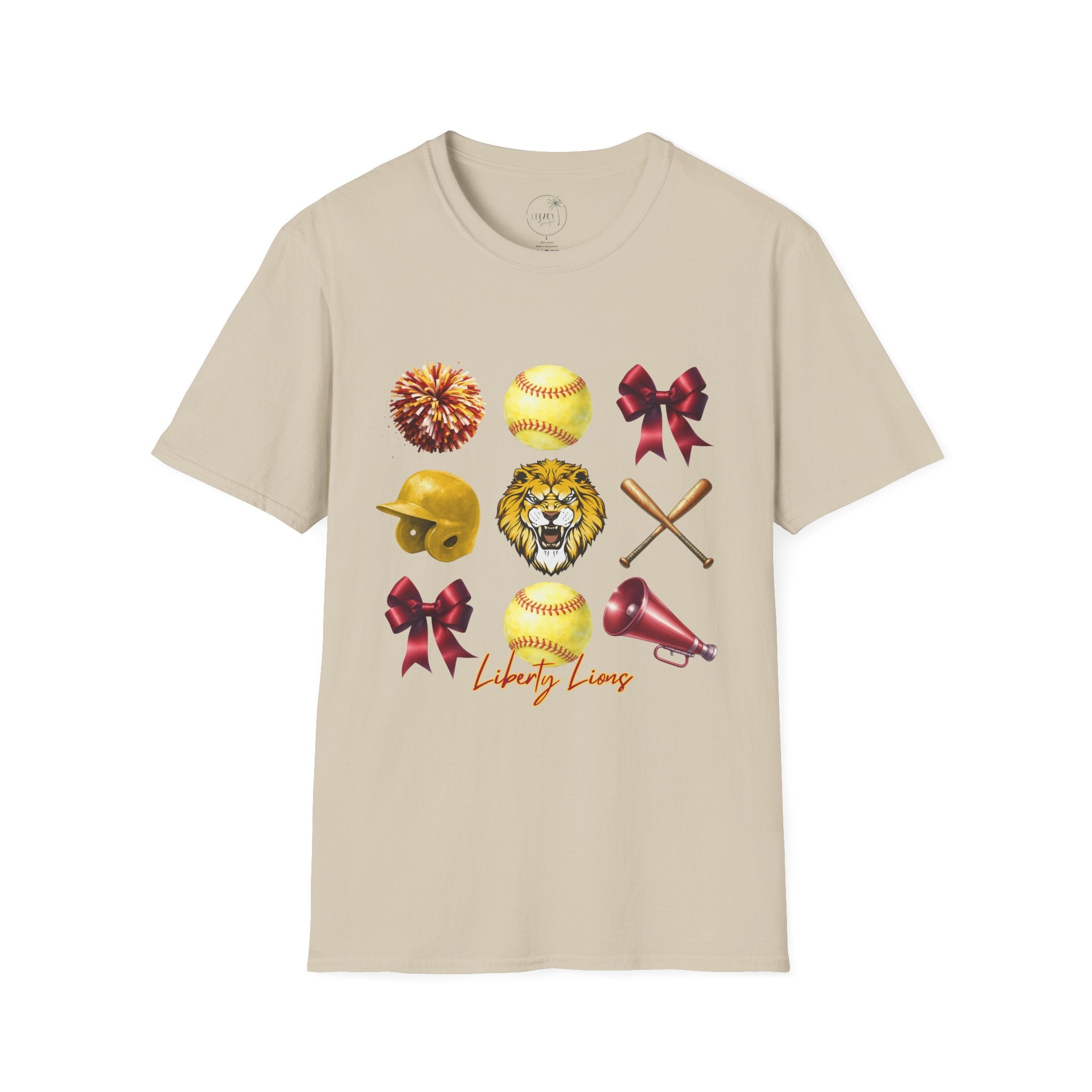 Liberty Lions Softball Team T-Shirt — Liberty Lions Graphic Tee