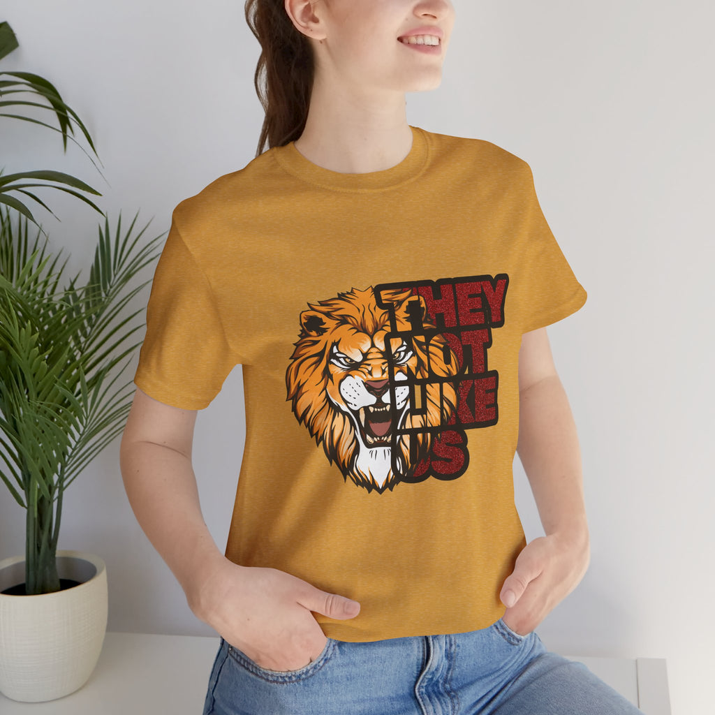 Lion They Not Like Us T-Shirt | Bold Graphic Tee | Sports Fan Pride Shirt | Liberty Lions Tee | Game Day Outfit