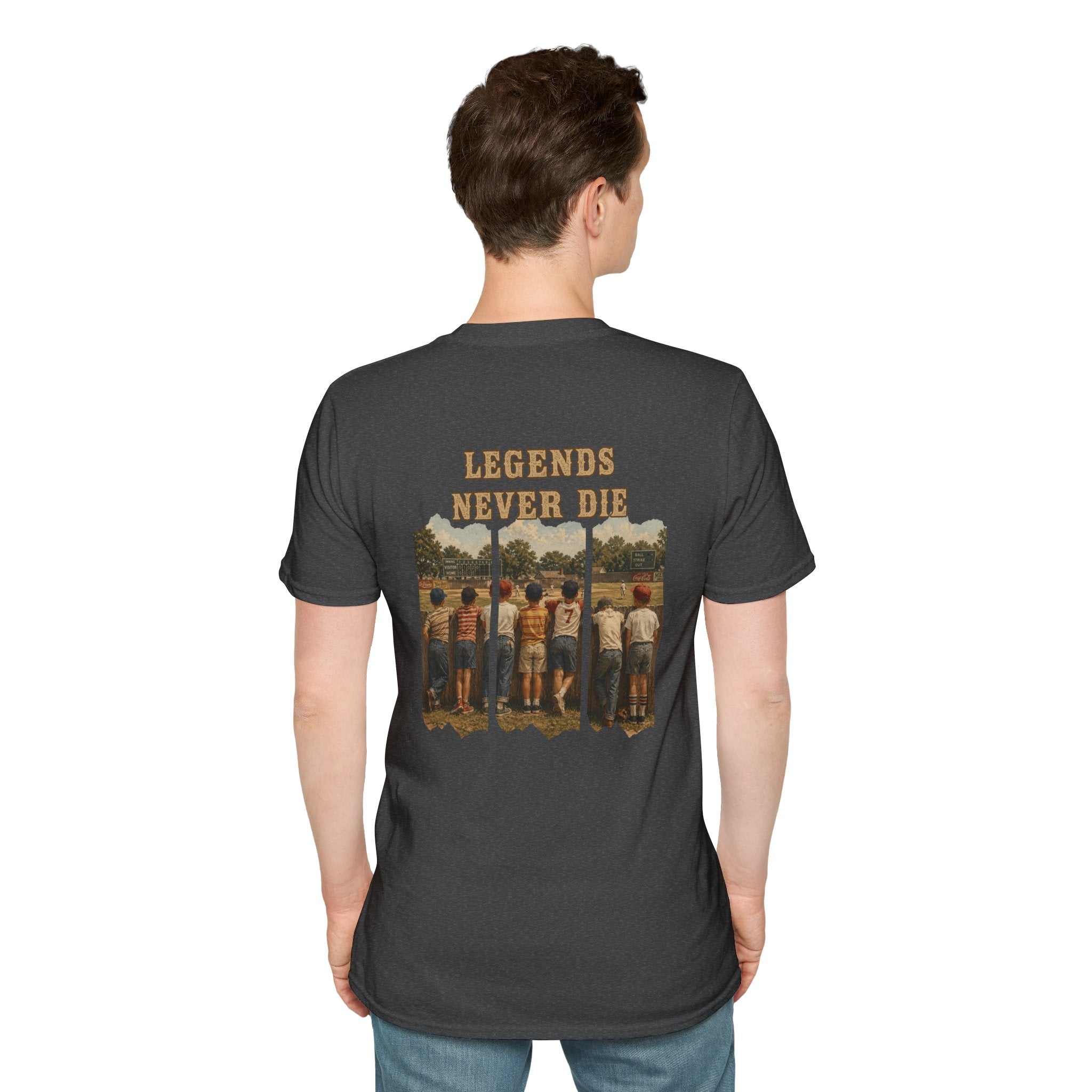Vintage Baseball Shirt Legends Never Die | Nostalgic Baseball Tee | Baseball Dad Gift | Youth Baseball Mom Shirt | Retro Baseball Graphic