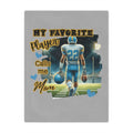 My Favorite Player Calls Me Mom Football Blanket  Sports Mom Gift, Game Day Throw, Custom Football Mom Blanket