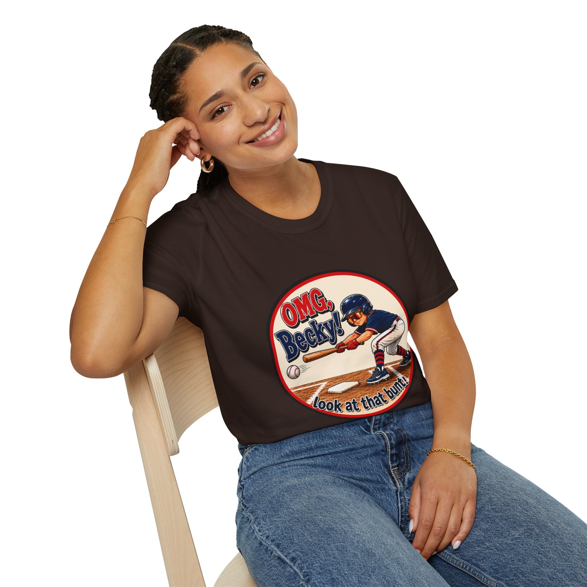 OMG Becky 'Look at That Bunt' Baseball T-Shirt — Retro Batter Graphic Tee