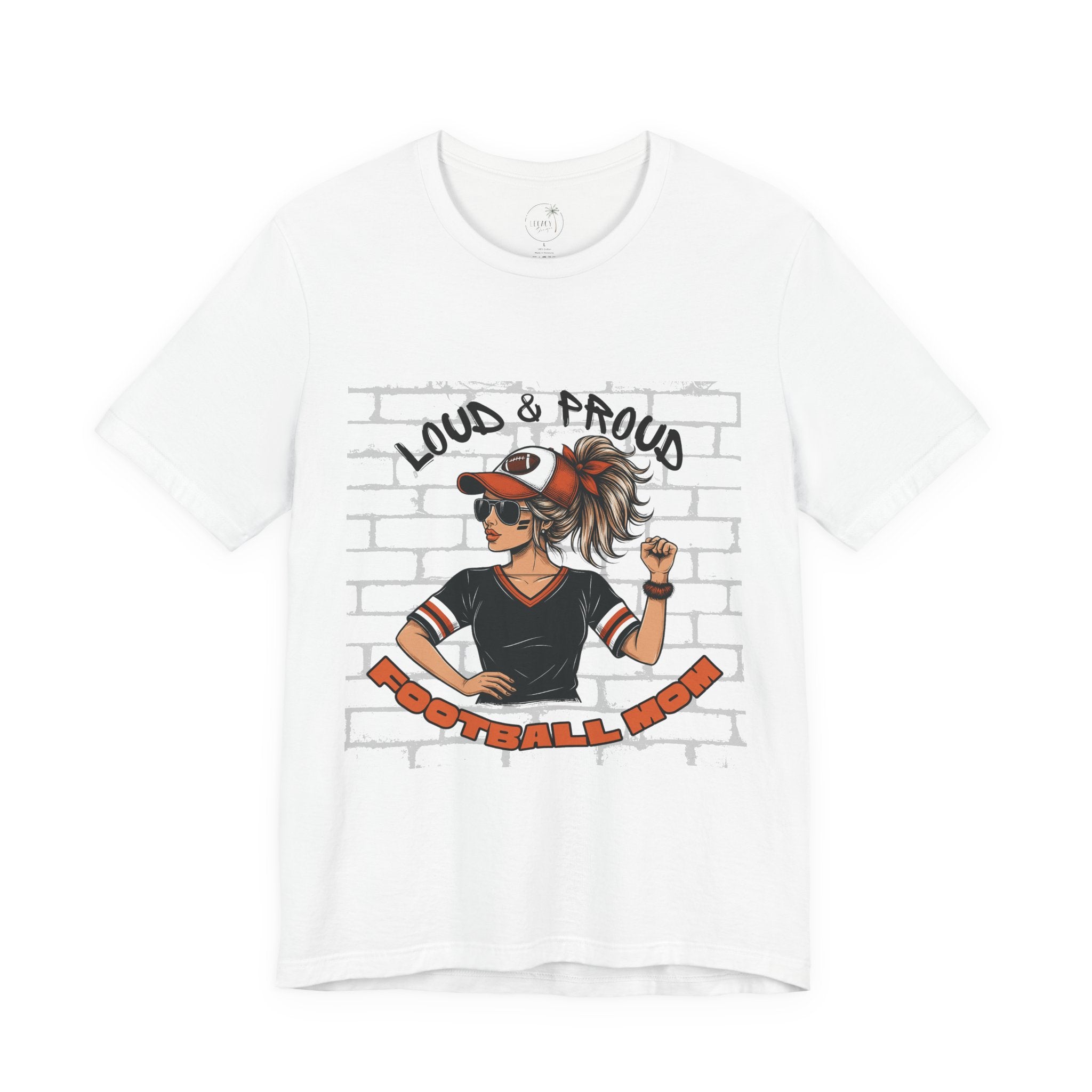 Loud & Proud Football Mom Shirt Game Day Tee for Sports Moms and Parents Support Your Player Graphic T-Shirt Game Day Outfit