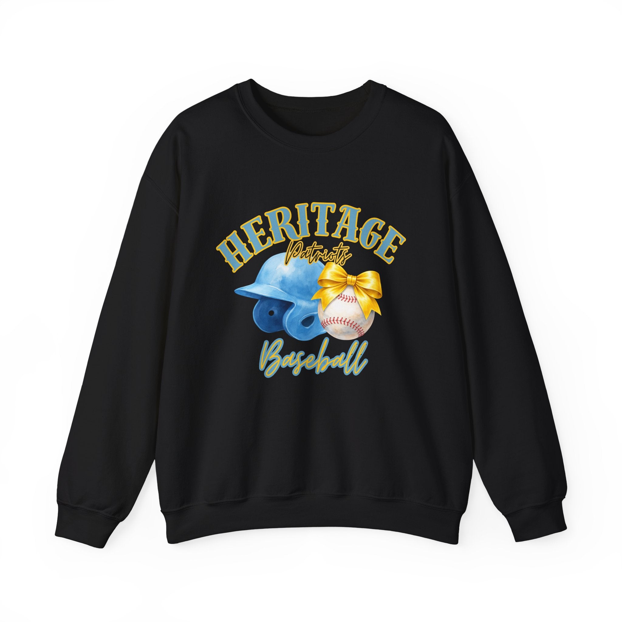 Heritage Patriots Baseball Crewneck Sweatshirt | Helmet, Ball, Bow