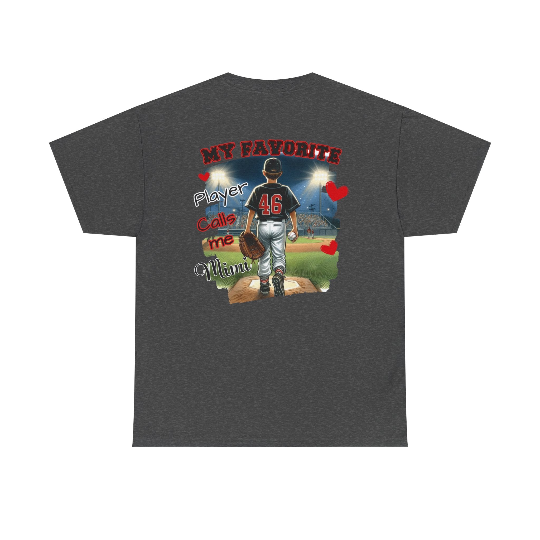 Baseball MIMI Tee - My Favorite Player Calls Me MIMI Gift for Sports Lovers, Family Support Tee
