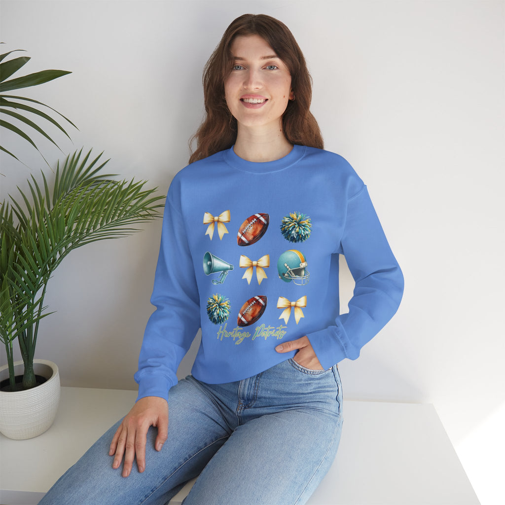 Football Cheer Icons Sweatshirt | Helmet, Pom-Poms, Megaphone