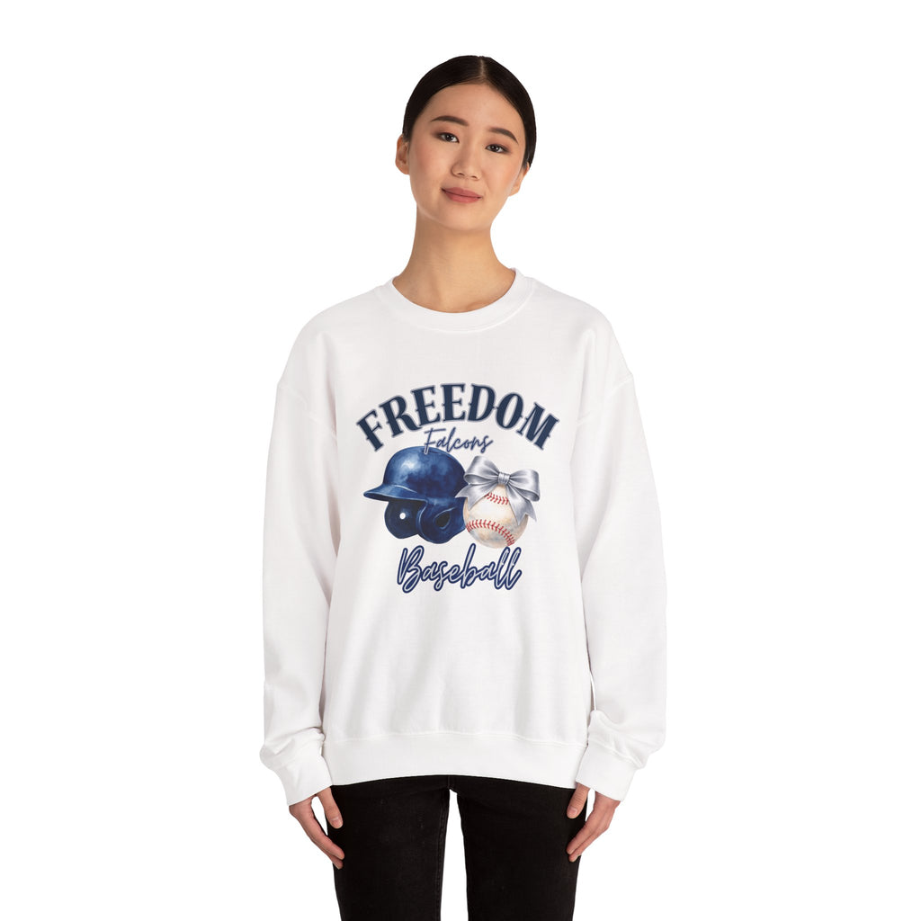 Freedom Baseball Crewneck Sweatshirt | Helmet and Baseball Graphic