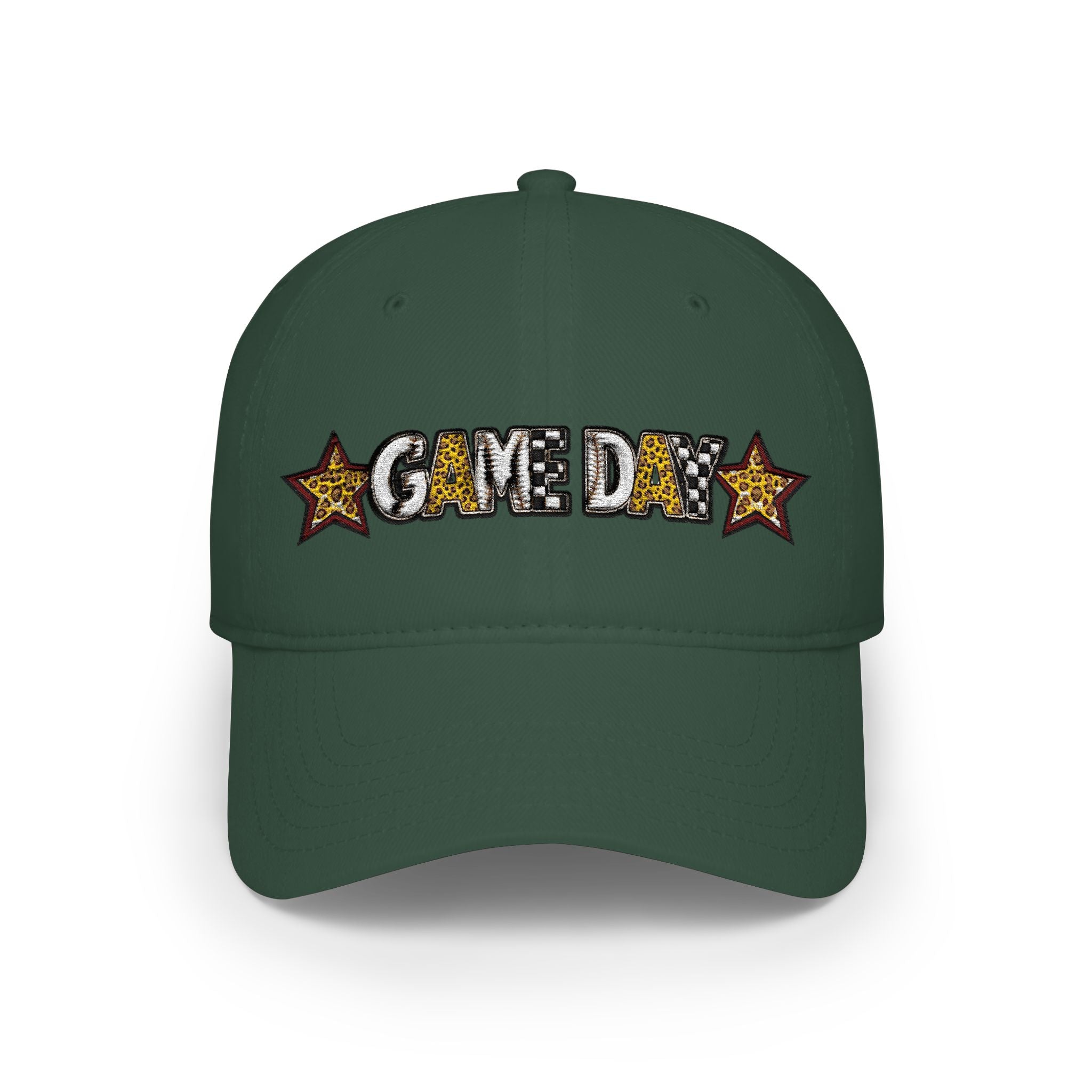 GAME DAY Low Profile Baseball Cap | leopard Stars Sport Fan Hat