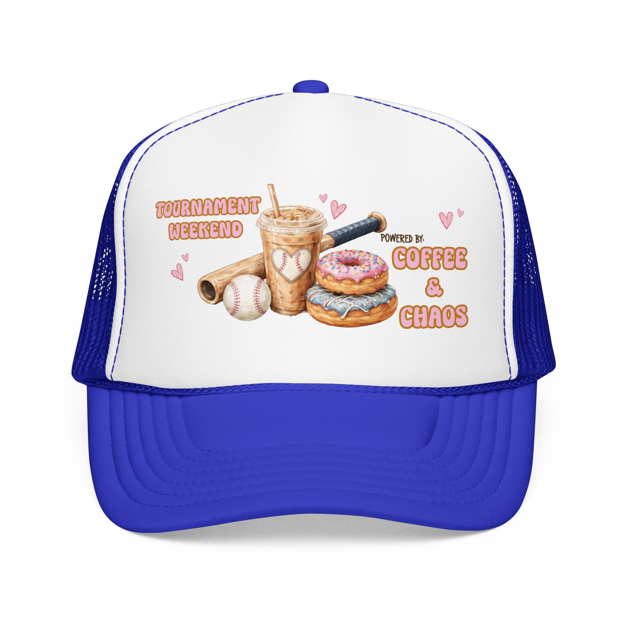 Tournament Weekend Trucker Hat — "Fueled by Coffee & Chaos" Baseball Cap