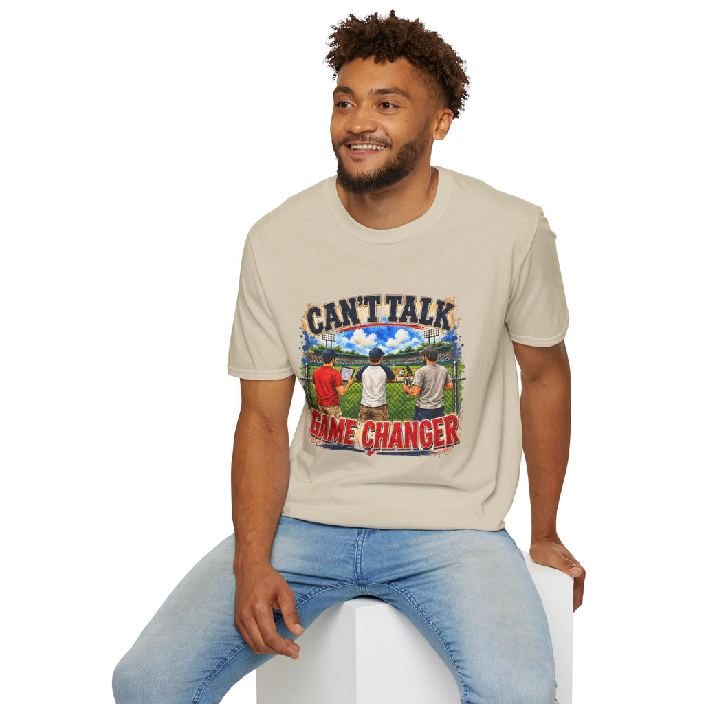 Can't Talk Game Changer T-Shirt | Baseball Field Scene