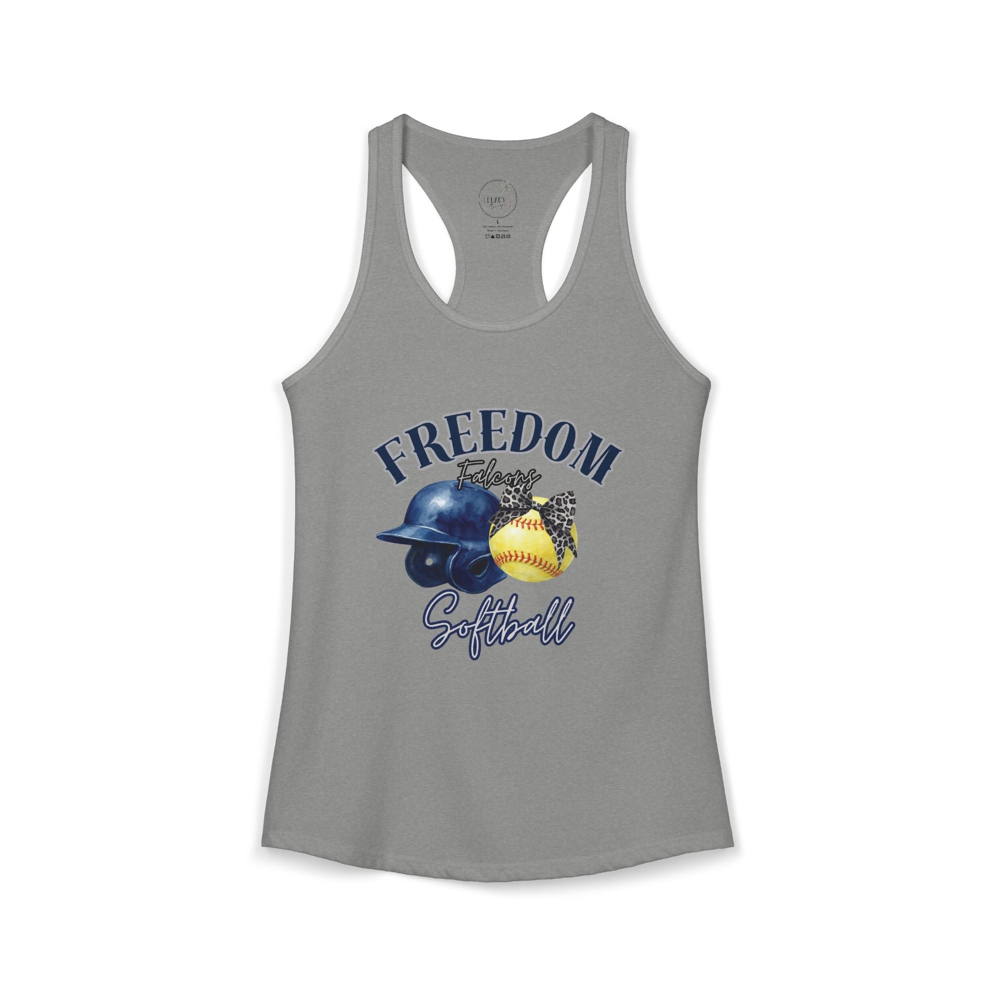Freedom Falcon Softball  Ideal Racerback Tank