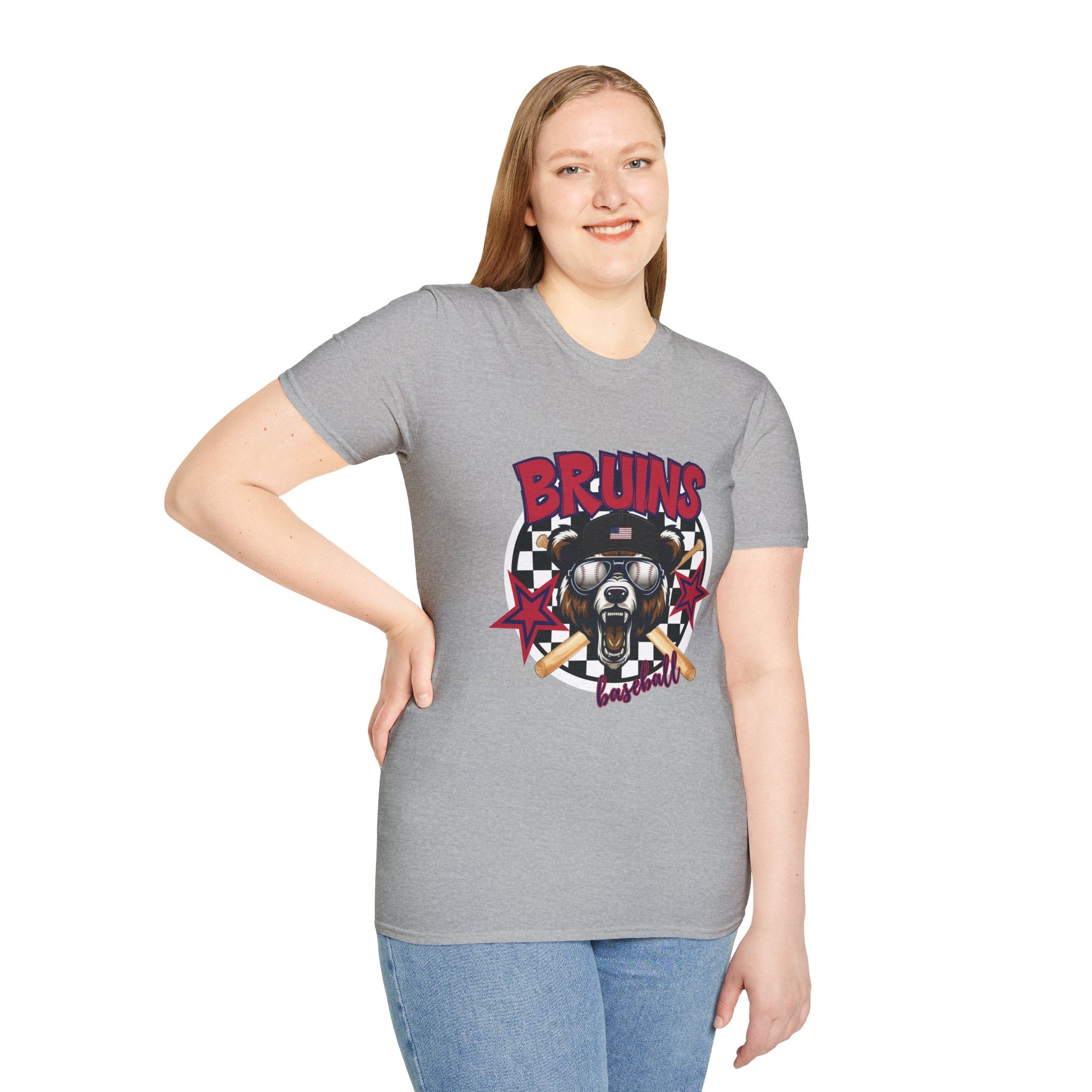 Bruins Baseball Bear T-Shirt | Vintage Helmet, Crossed Bats