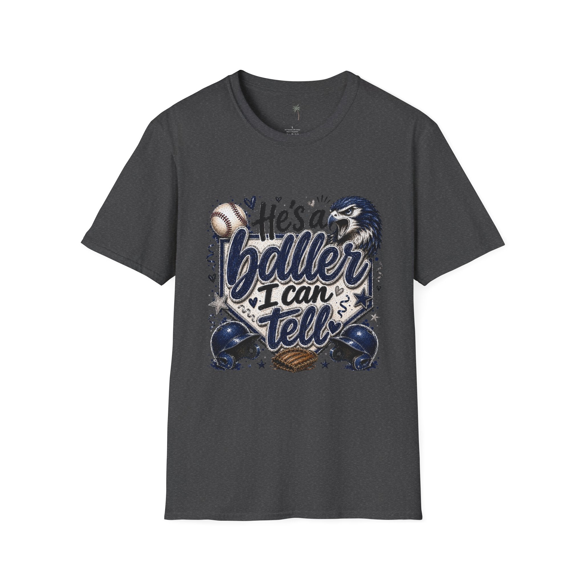 Falcon Baseball 'He's a Baller I Can Tell' T‑Shirt
