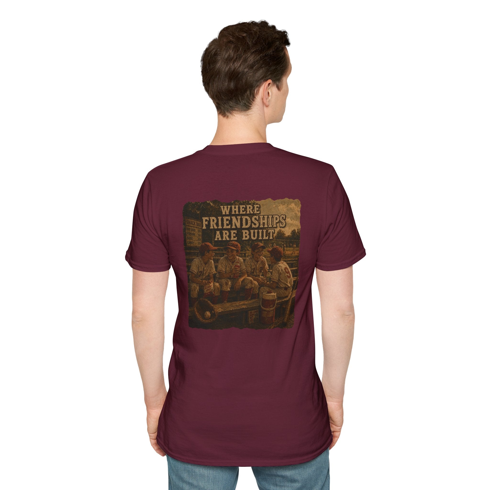 Vintage Baseball Nostalgia Shirt, Where Friendships Are Built Tee, Classic Baseball Fan Shirt, Game Day Graphic Tee, Sports Lover Gift