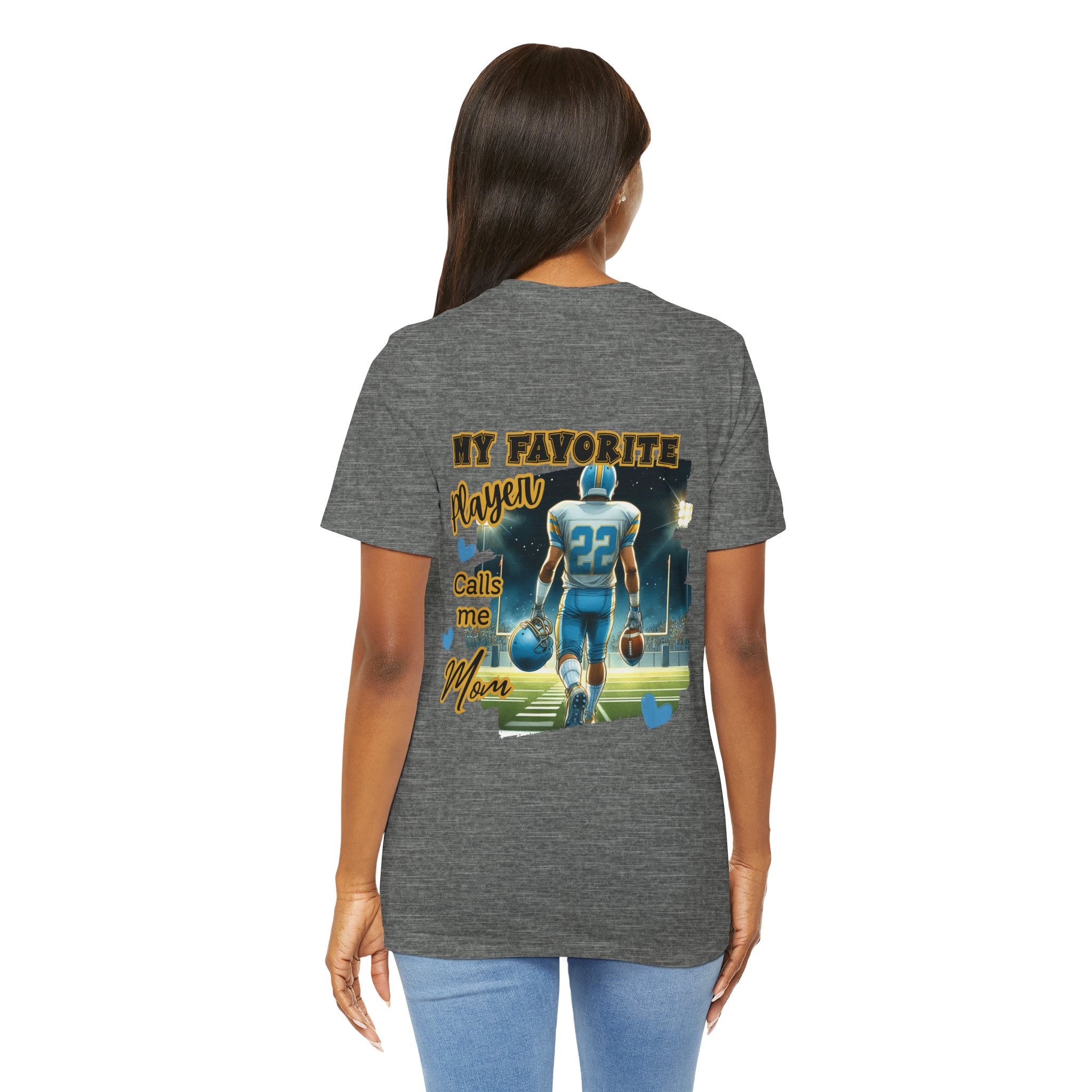 My Favorite Player Calls Me Mom Football T-Shirt Proud Football Mom Tee, Game Day Shirt, Sports Mom Gift