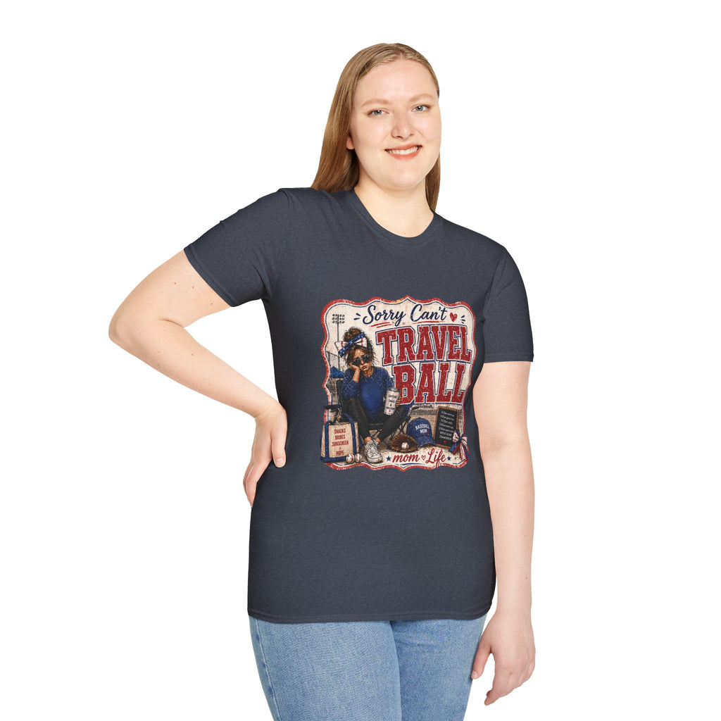 Funny Travel Baseball Mom Shirt, Weekend Tournament Mom Tee, Relatable Sports Mom Graphic, Chaotic Mom Life Tee