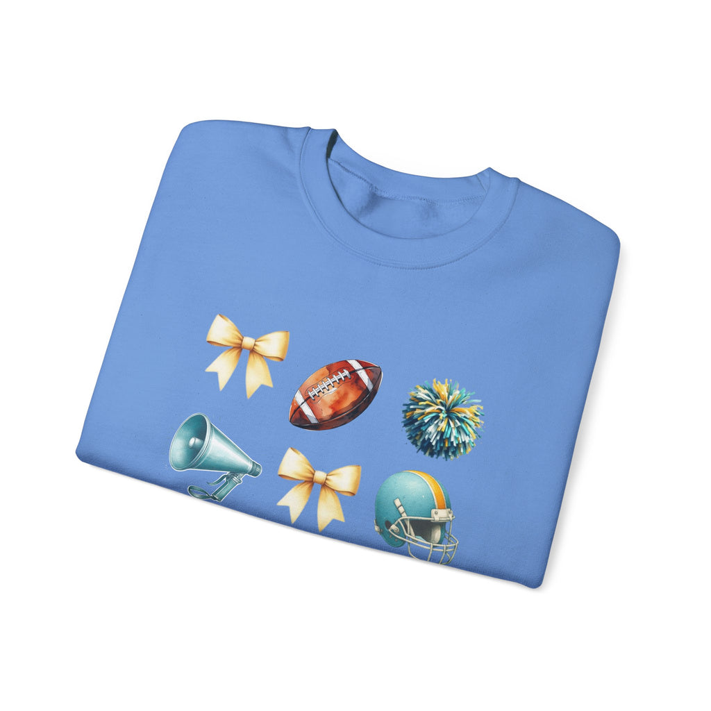 Football Cheer Icons Sweatshirt | Helmet, Pom-Poms, Megaphone