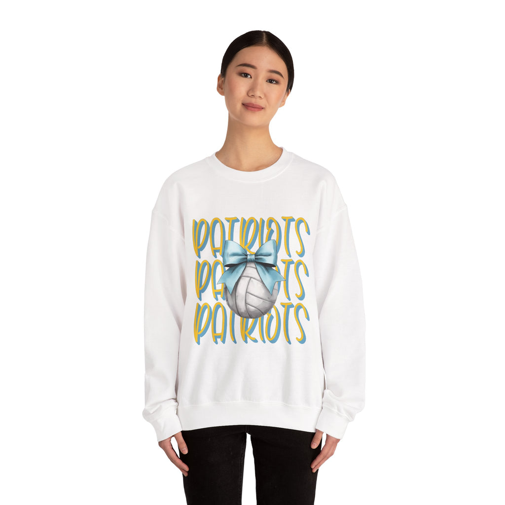 Heritage Patriots Volleyball Bow Crewneck Sweatshirt | Team Fan Apparel