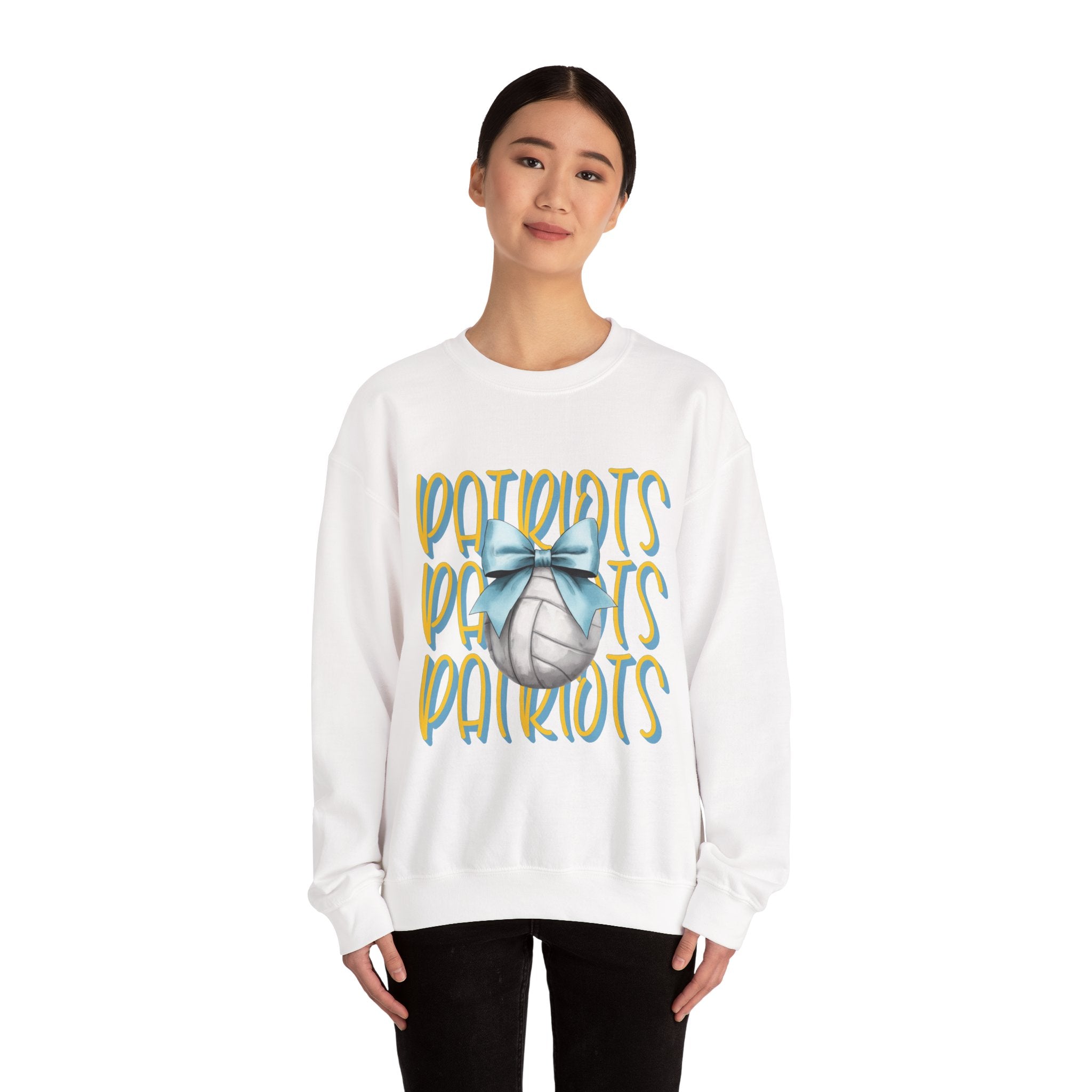Heritage Patriots Volleyball Bow Crewneck Sweatshirt | Team Fan Apparel