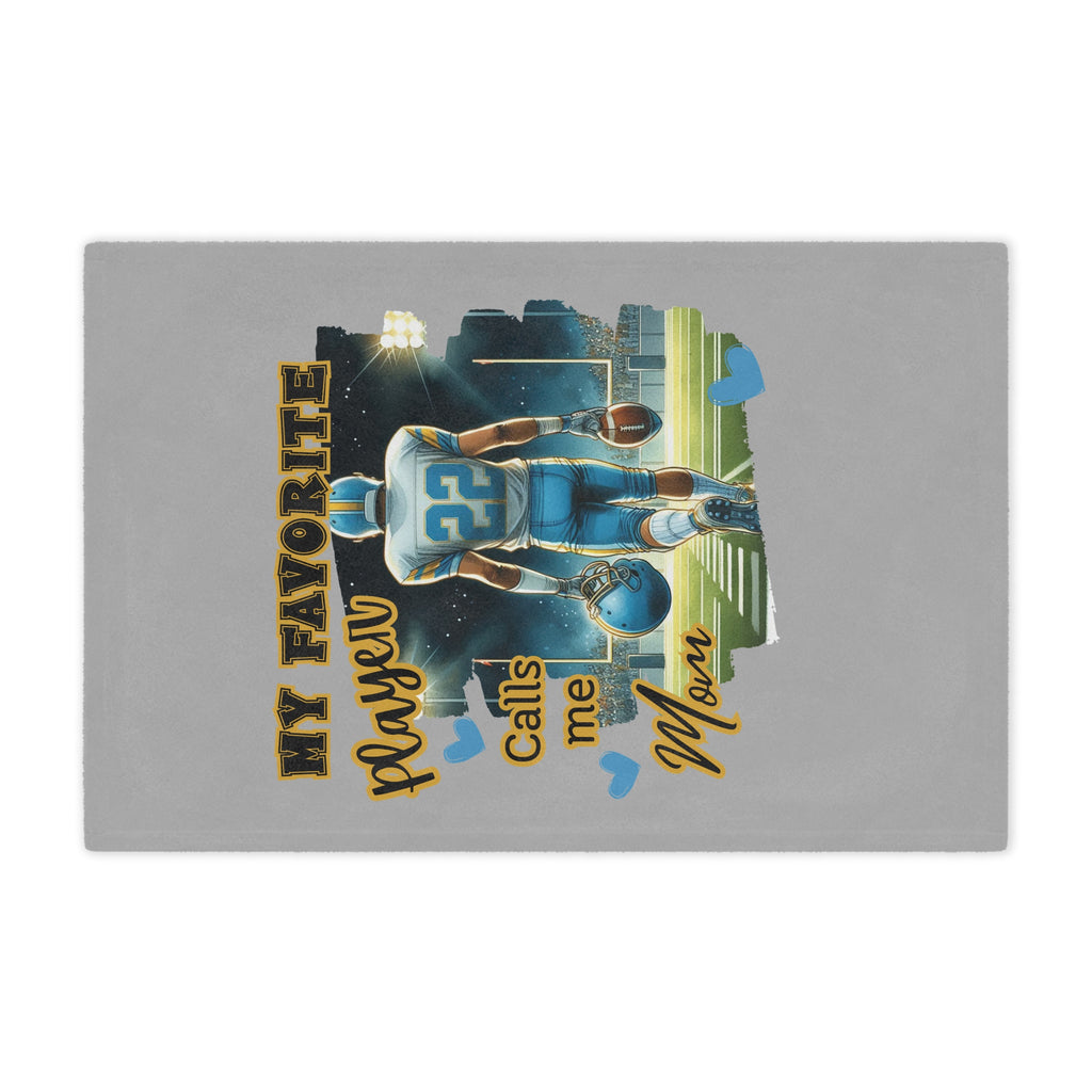 My Favorite Player Calls Me Mom Football Blanket  Sports Mom Gift, Game Day Throw, Custom Football Mom Blanket
