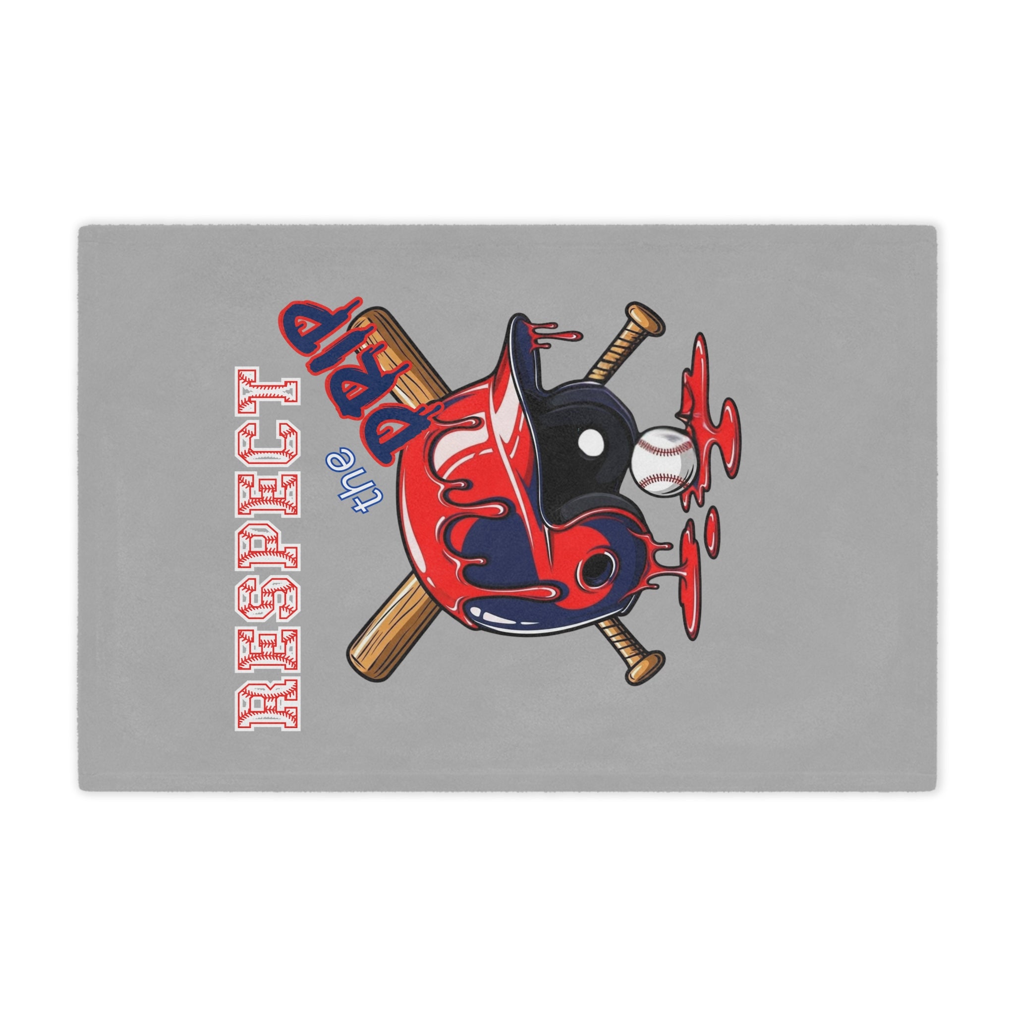 Baseball Batting Helmet with Dripping Paint and Bats Design Blanket- Sports Fan Gift, Cozy Home Decor, Soft Throw Blanket, Unique Baseball