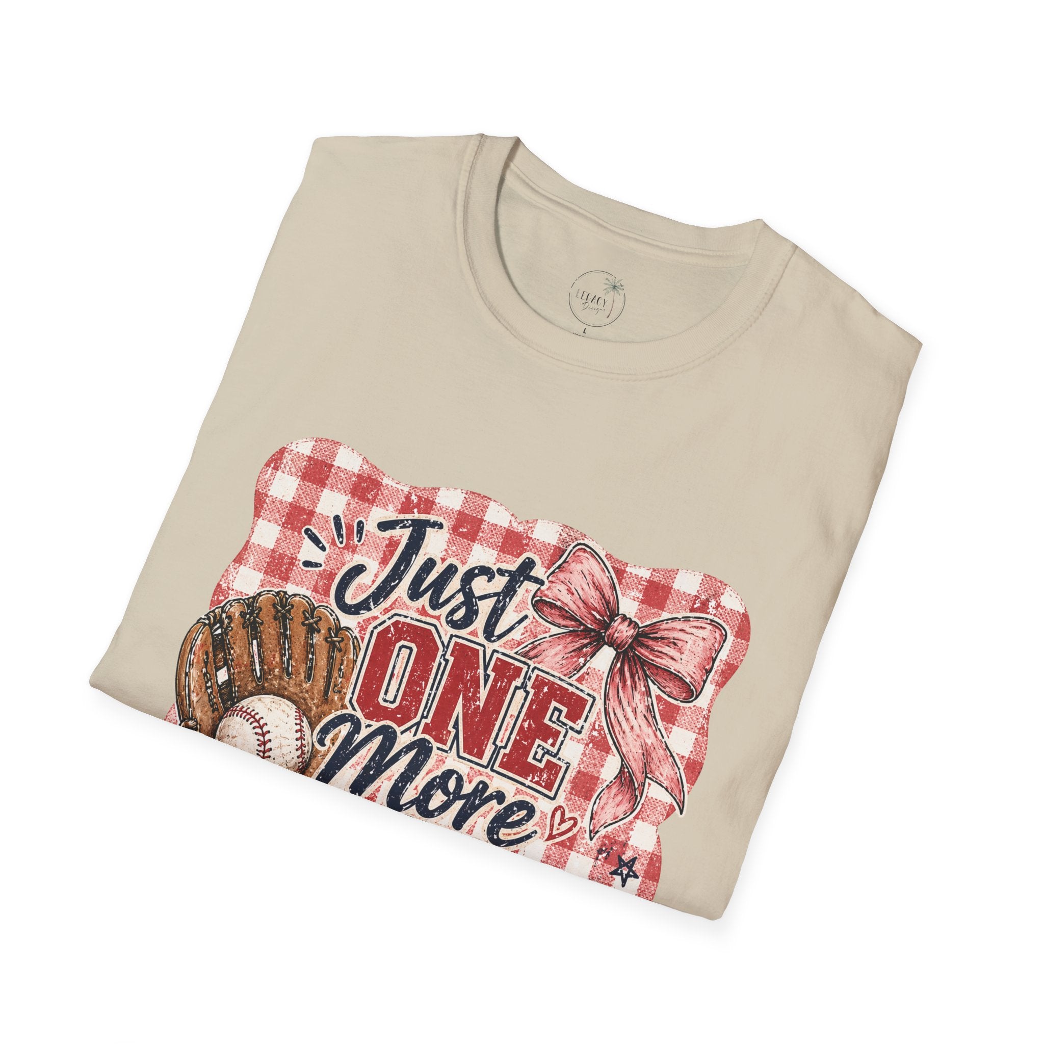 Preppy Travel Baseball Mom Shirt, Just One More Tournament Tee, Cute Girly Sports Mom Graphic, Game Day Outfit Shirt, Bow Baseball Tee