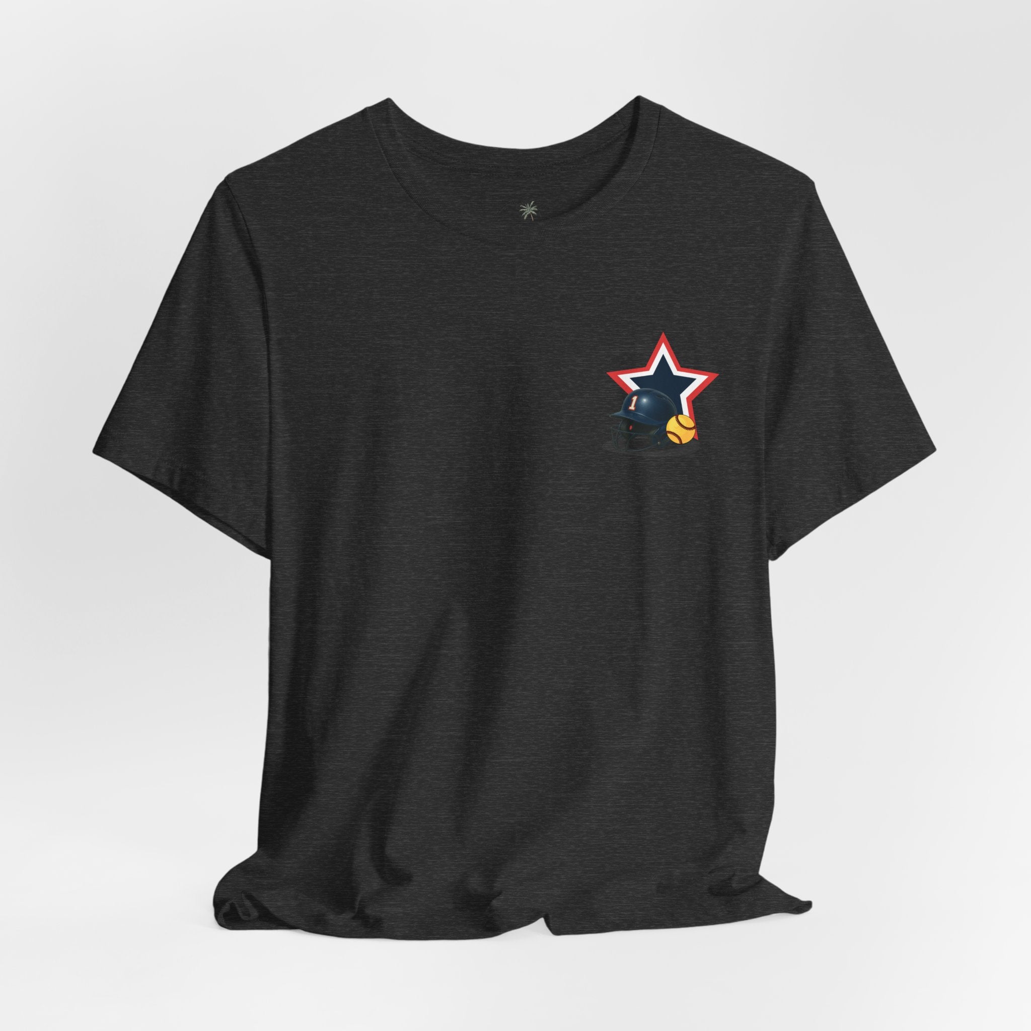 My Favorite Player Calls Me Mom Softball T-Shirt | Proud Softball Mom Tee | Game Day Shirt | Sports Mom Gift with Pocket Design