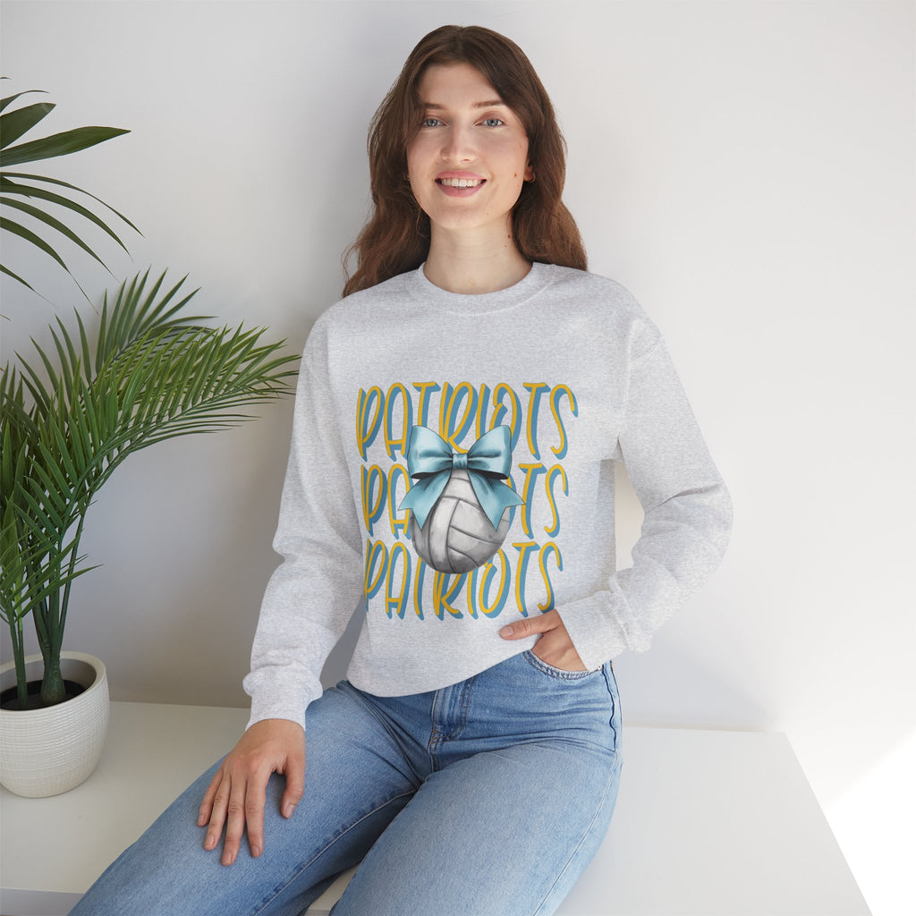 Heritage Patriots Volleyball Bow Crewneck Sweatshirt | Team Fan Apparel